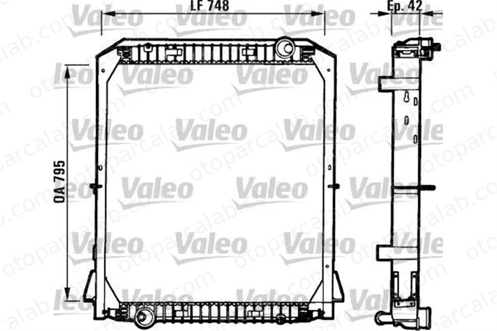 VALEO 730258 Su Radyatörü PORSCHE PANAMERA CAYENNE 97010613103 41008464