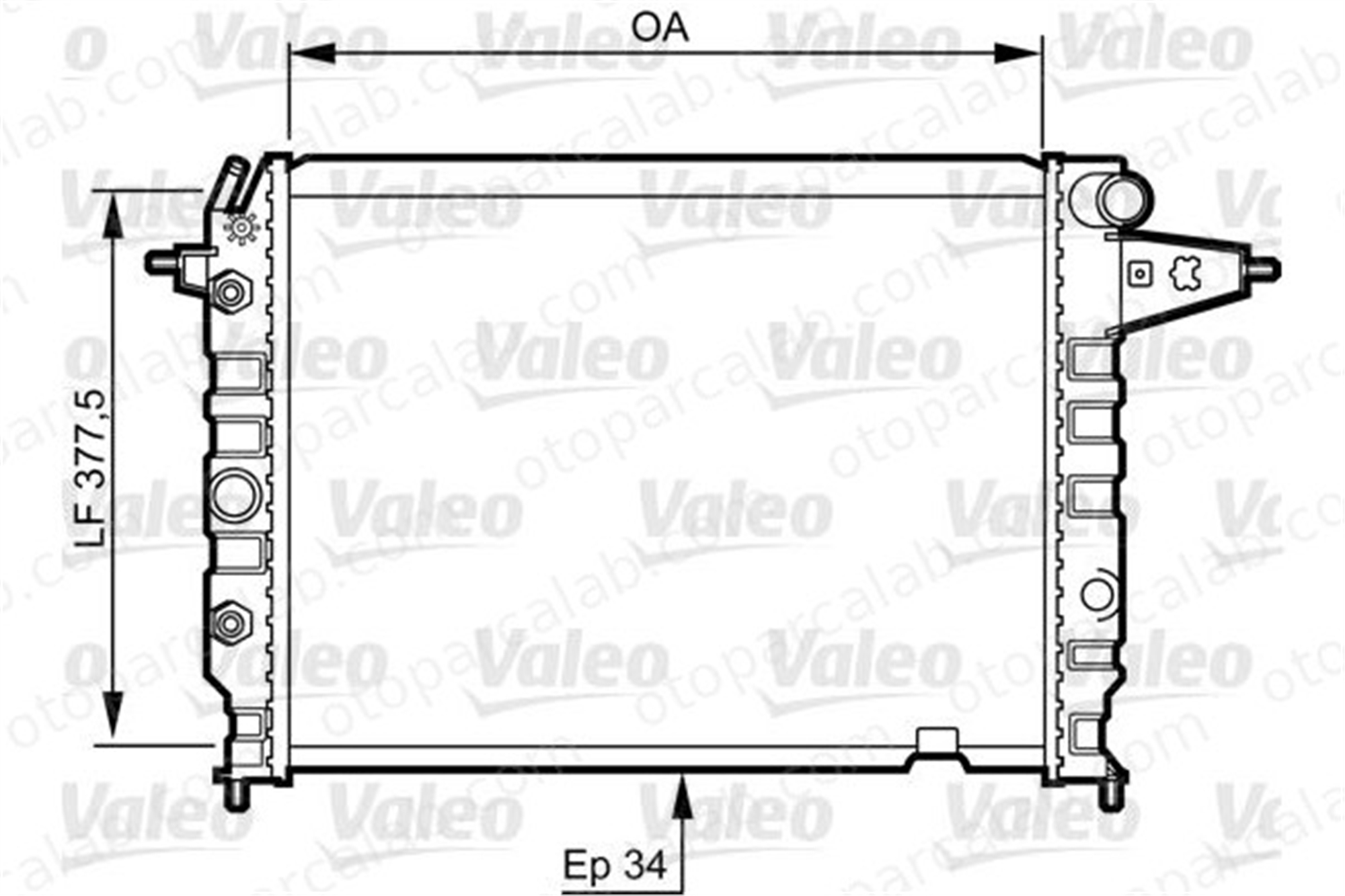 VALEO 730395 Su Radyatörü OPEL VECTRA A Hatchback VECTRA A 1300122 1300090