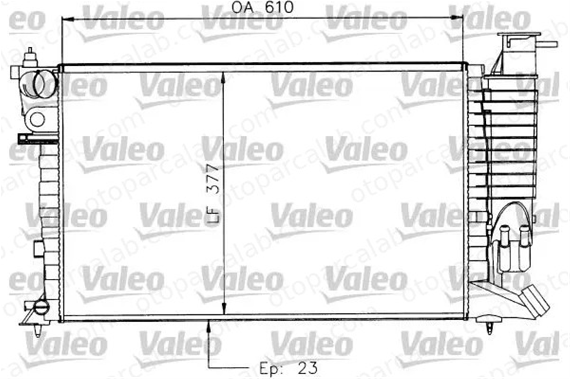 VALEO 730927 Su Radyatörü CITROËN ZX ZX Break 1301TJ 1301AE