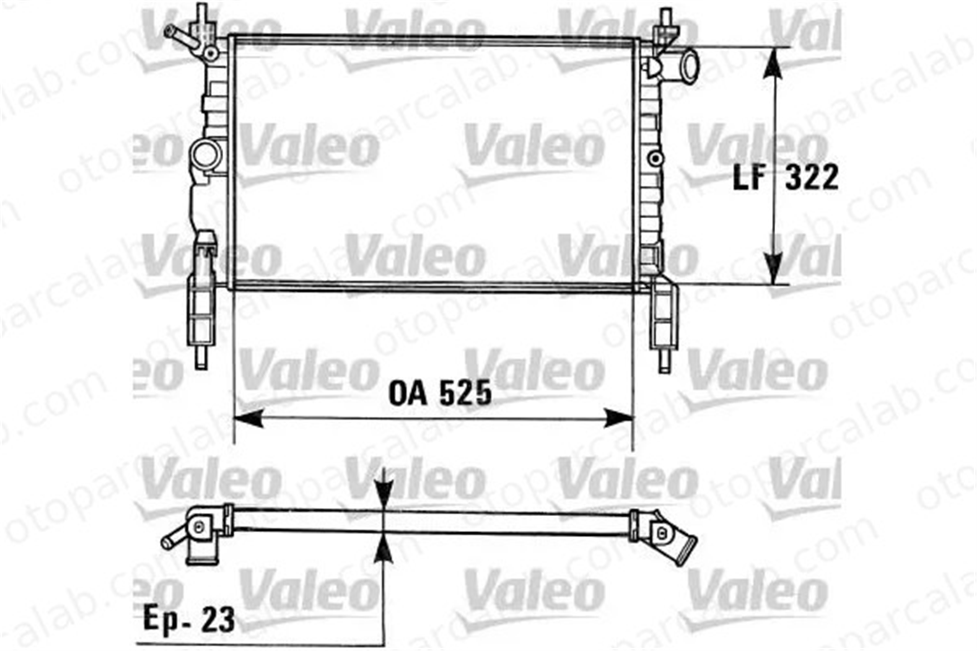VALEO 730975 Su Radyatörü OPEL ASTRA F ASTRA F Station wagon 898205710051 898205710054