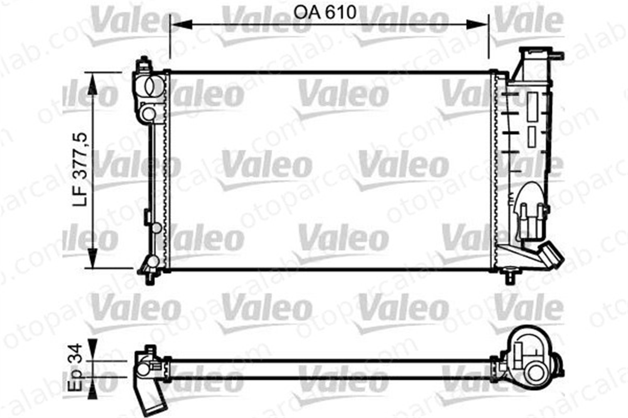 VALEO 730983 Su Radyatörü CITROËN ZX ZX Break 1301TL 1301HC
