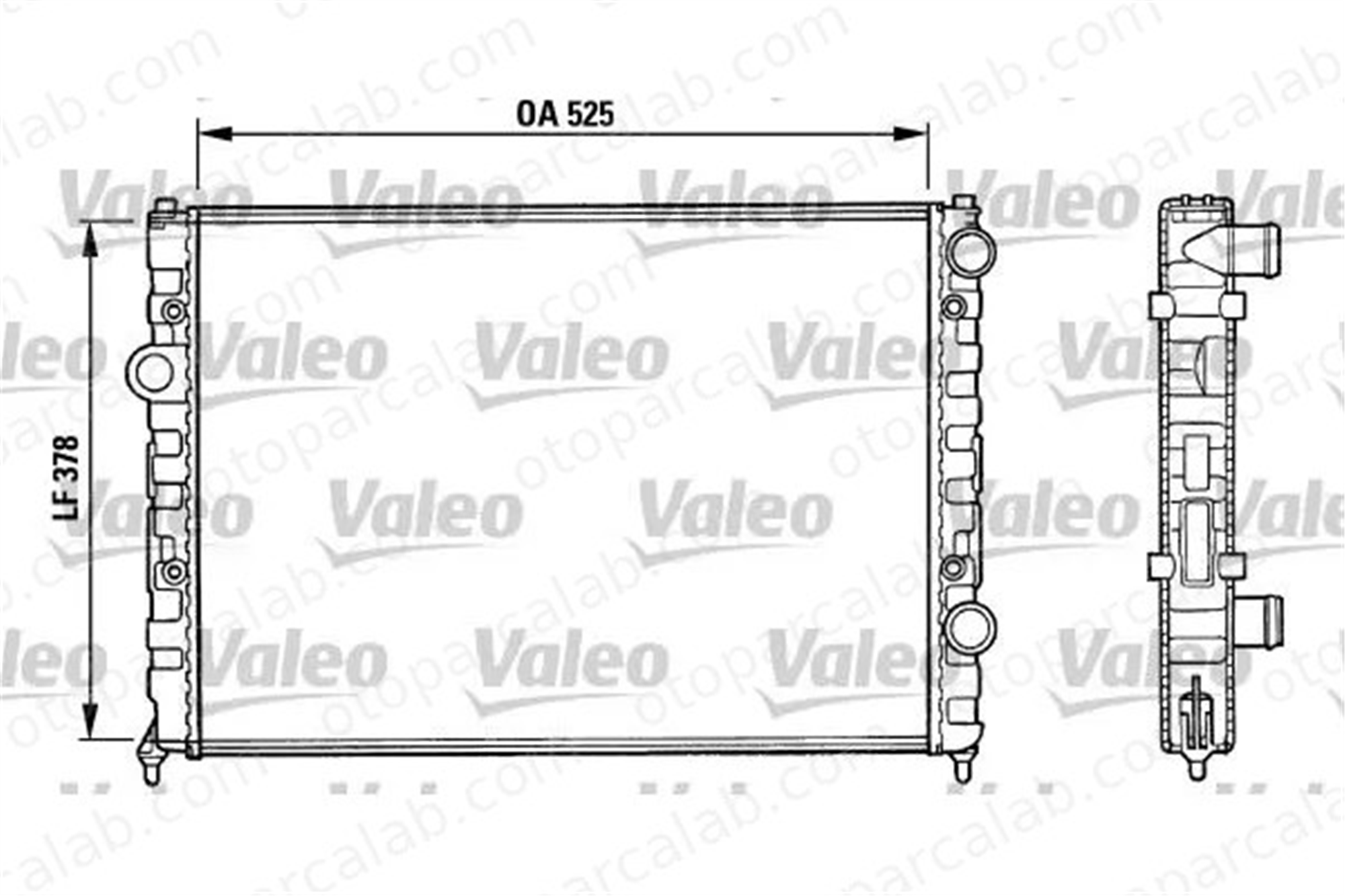 VALEO 731005 Su Radyatörü VW PASSAT B3/B4 Variant PASSAT B3/B4 3A0121253 3A0121253B