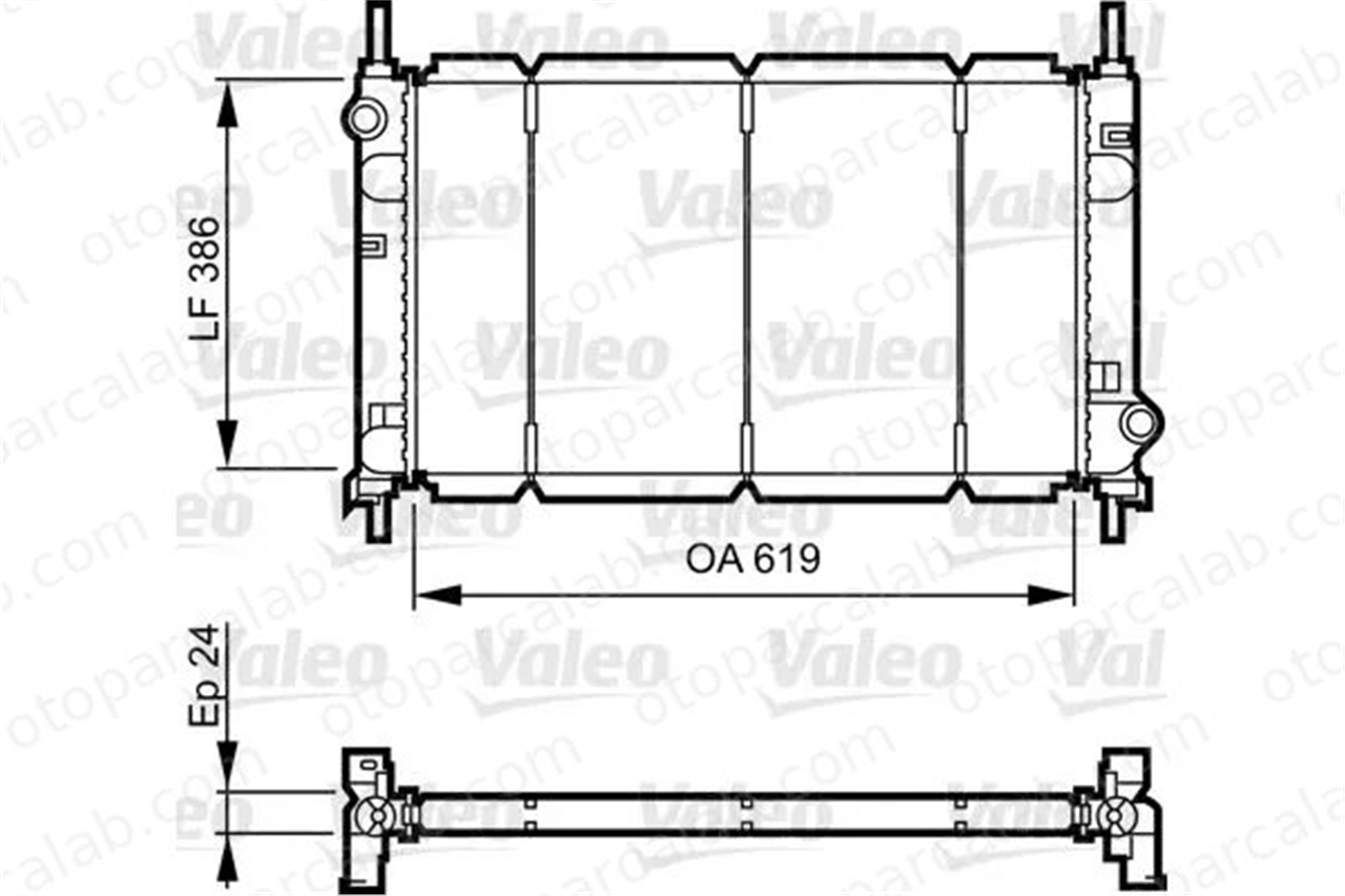 VALEO 731011 Su Radyatörü FORD MONDEO I MONDEO I Turnier AE818005AB 1029616