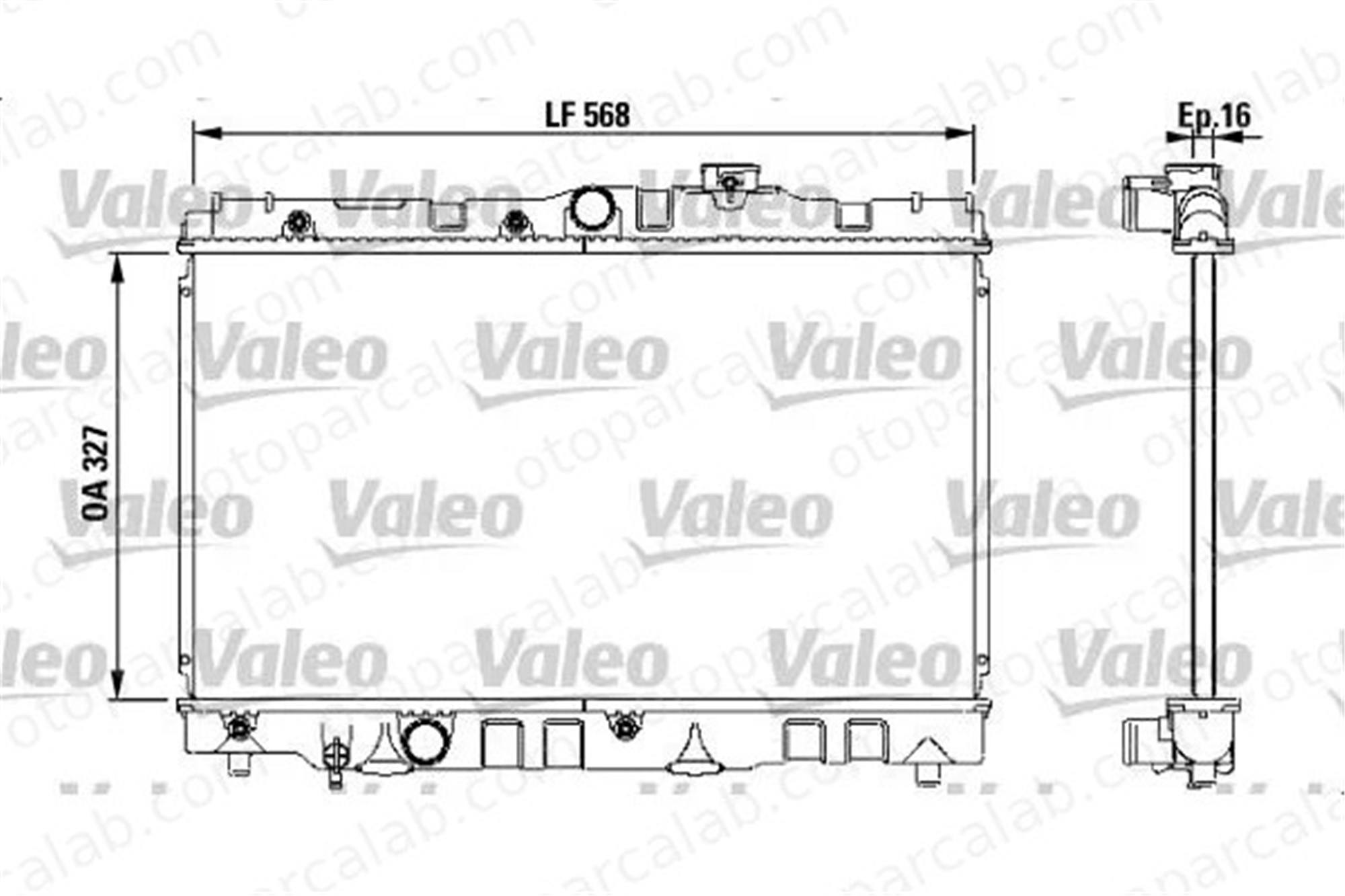 VALEO 731119 Su Radyatörü TOYOTA COROLLA Liftback 1640011170