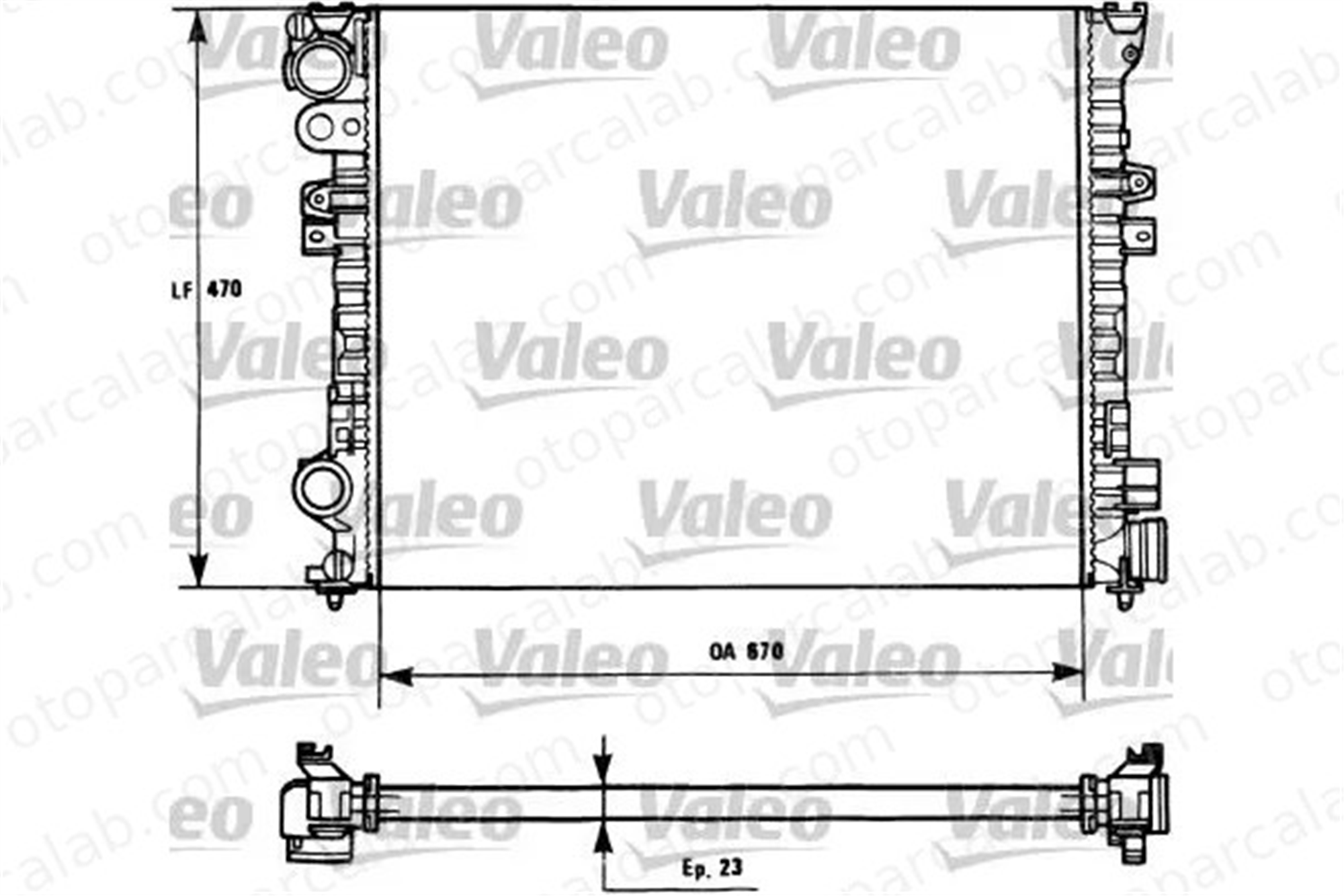 VALEO 731166 Su Radyatörü FIAT ULYSSE PEUGEOT EXPERT Panelvan/Van 1349196080 1349207080