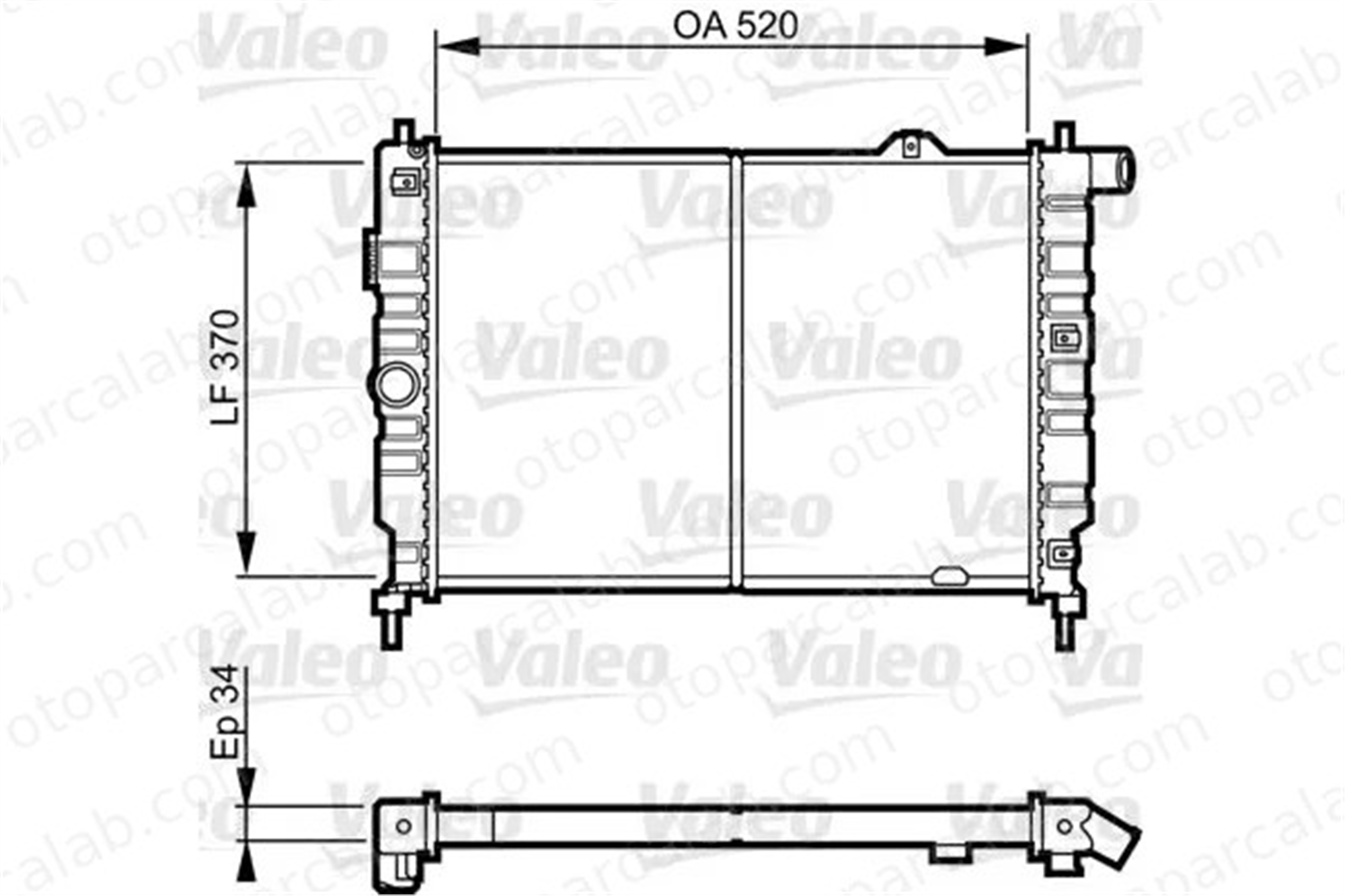 VALEO 731217 Su Radyatörü OPEL KADETT E Hatchback KADETT E 1300050 90442621
