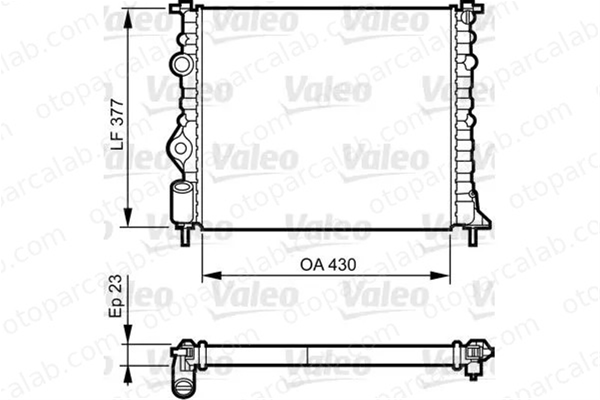 VALEO 731378 Su Radyatörü RENAULT CLIO II KANGOO Express 7075124 6001546190