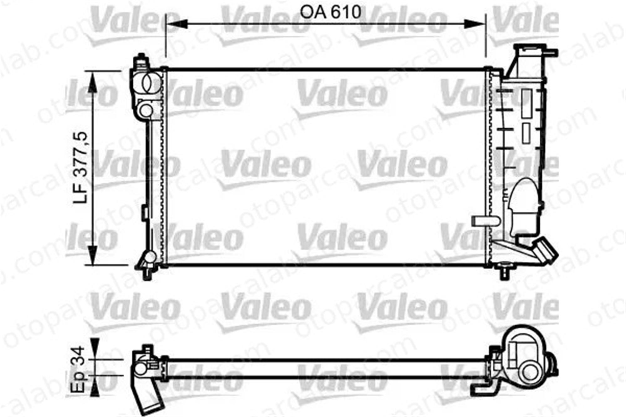 VALEO 731391 Su Radyatörü CITROËN XSARA Coupe ZX 133006 133050