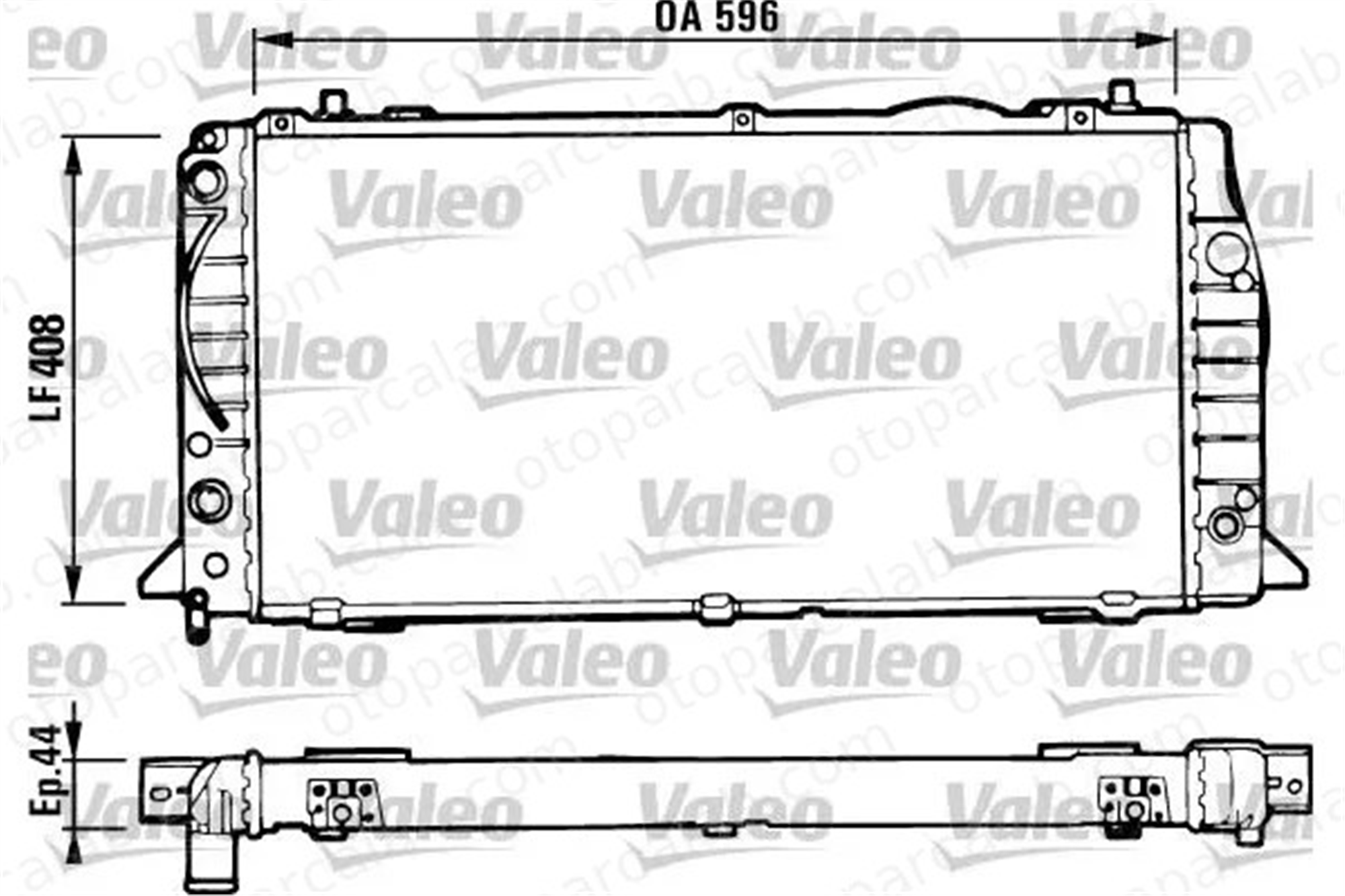 VALEO 731428 Su Radyatörü AUDI 80 B4 Avant 80 B4 Sedan 8A0121251A