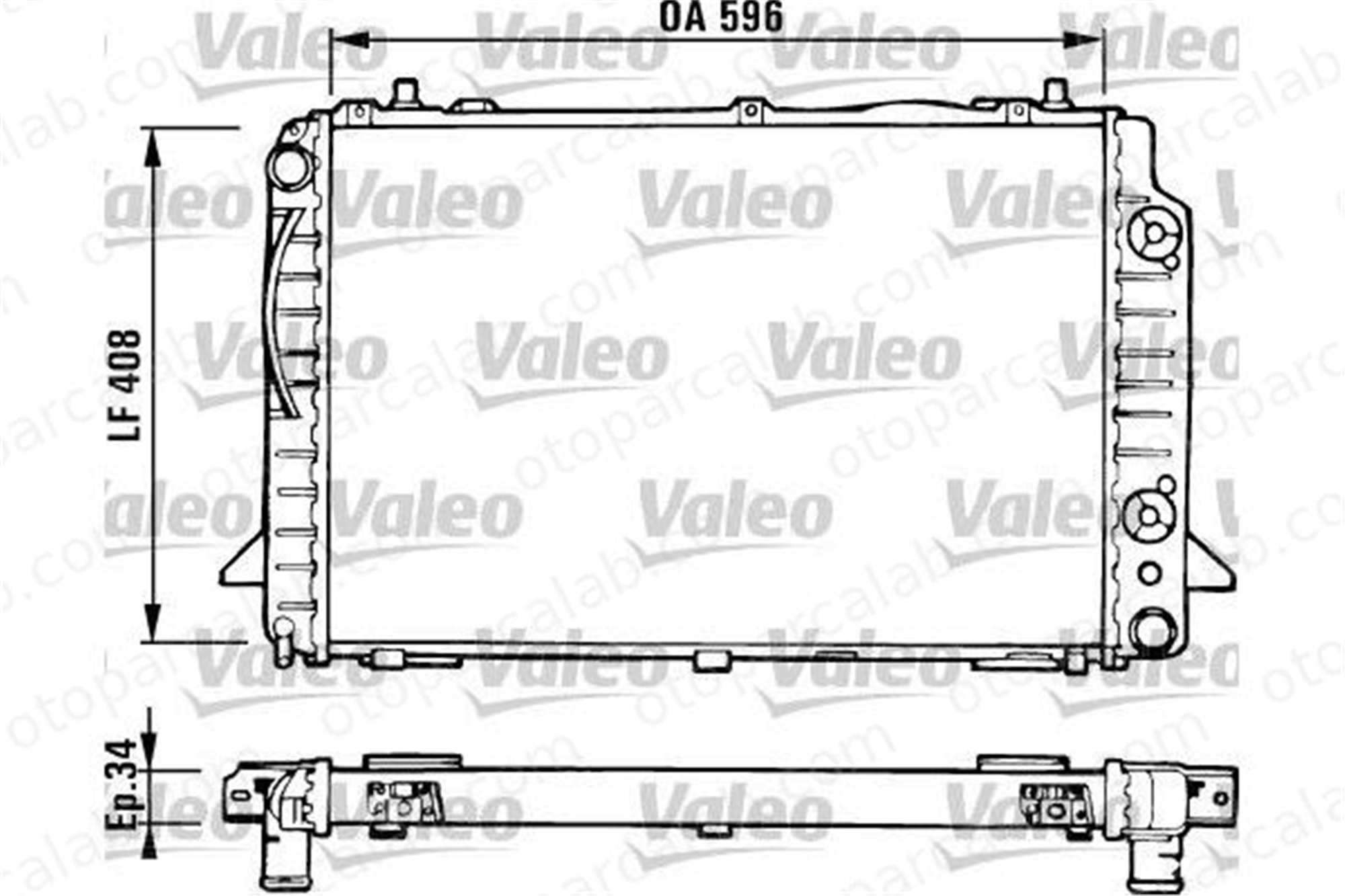 VALEO 731430 Su Radyatörü AUDI 80 B4 Avant 80 B4 Sedan 8A0121251C