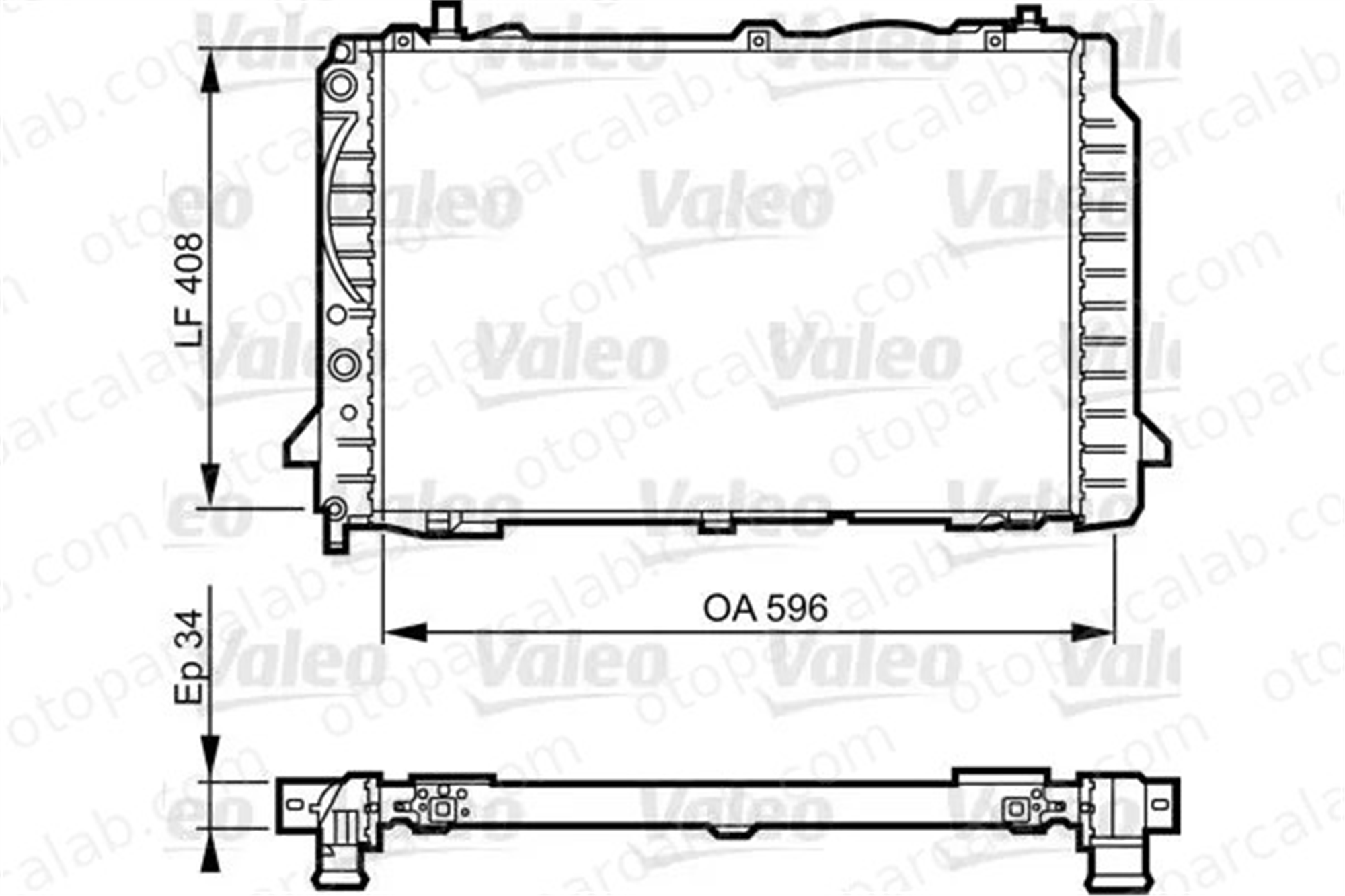 VALEO 731503 Su Radyatörü AUDI 80 B4 Avant 80 B4 Sedan 8A0121251E