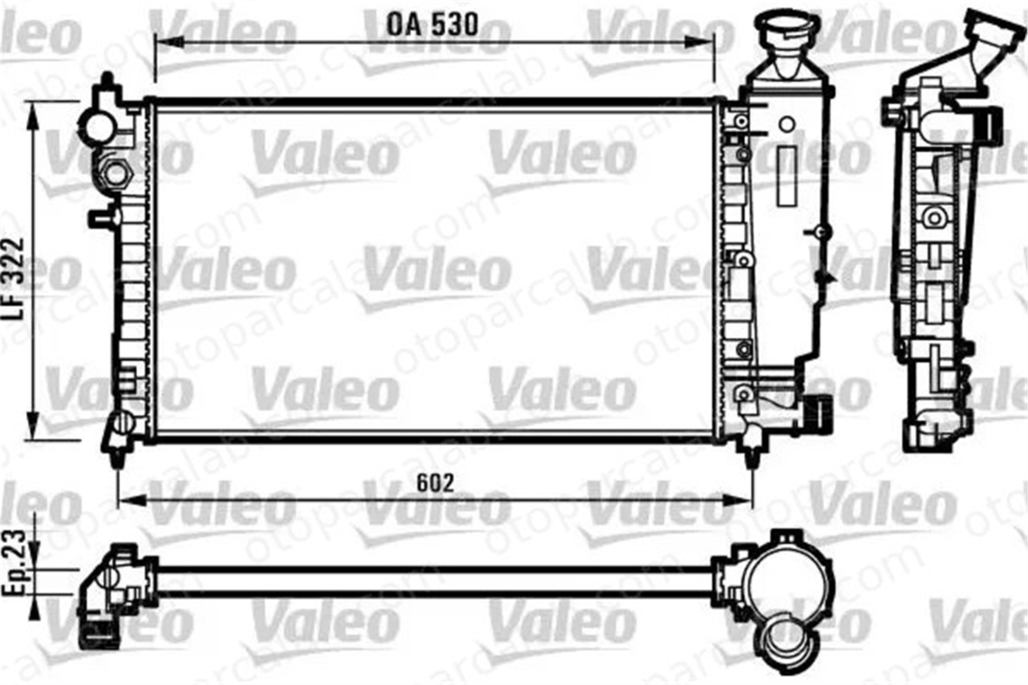 VALEO 731526 Su Radyatörü CITROËN SAXO PEUGEOT 106 II 387038826001 1301SX
