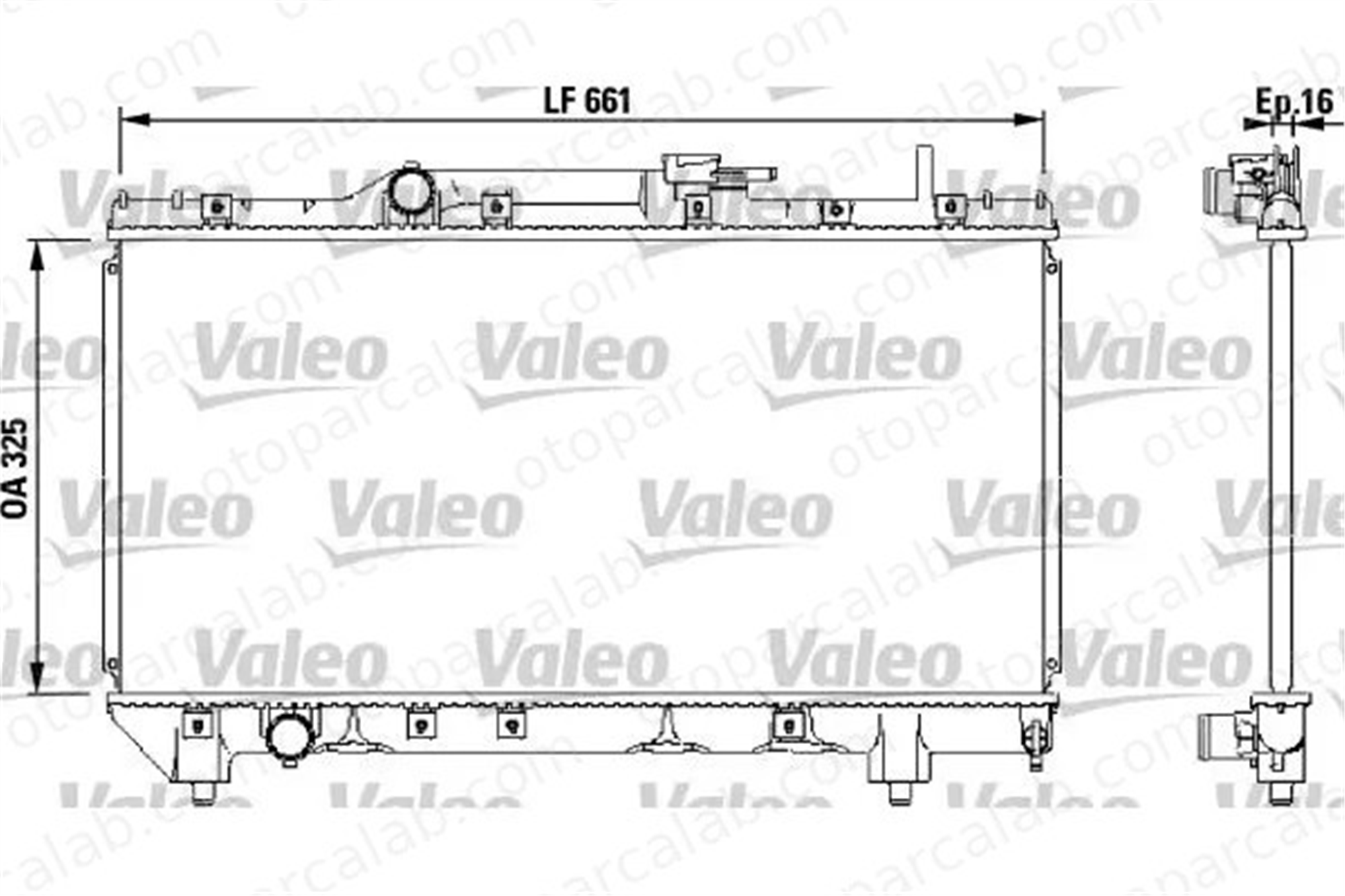 VALEO 731565 Su Radyatörü TOYOTA CARINA E VI Sedan CARINA E VI 1640002160 1640011580