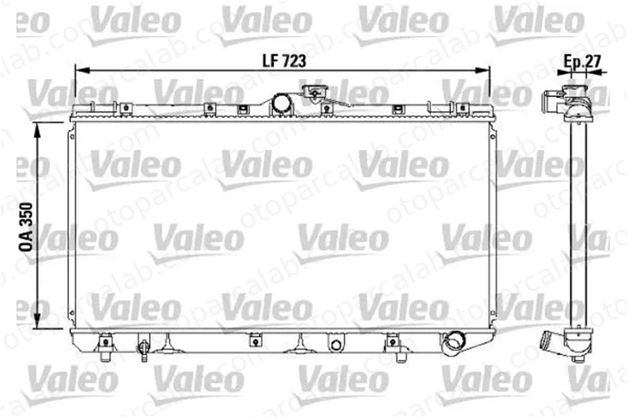 VALEO 731568 Su Radyatörü TOYOTA COROLLA COROLLA Compact 164006A160 1640064631
