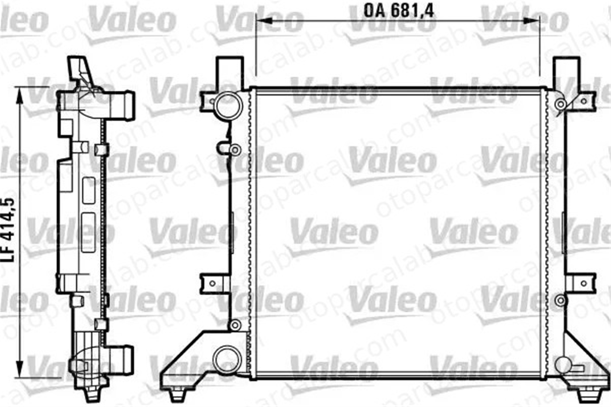 VALEO 731605 Su Radyatörü VW LT 28-35 II Minibüs/Otobüs LT 28-46 II Panelvan/Van 2D0121253B 8MK376719701