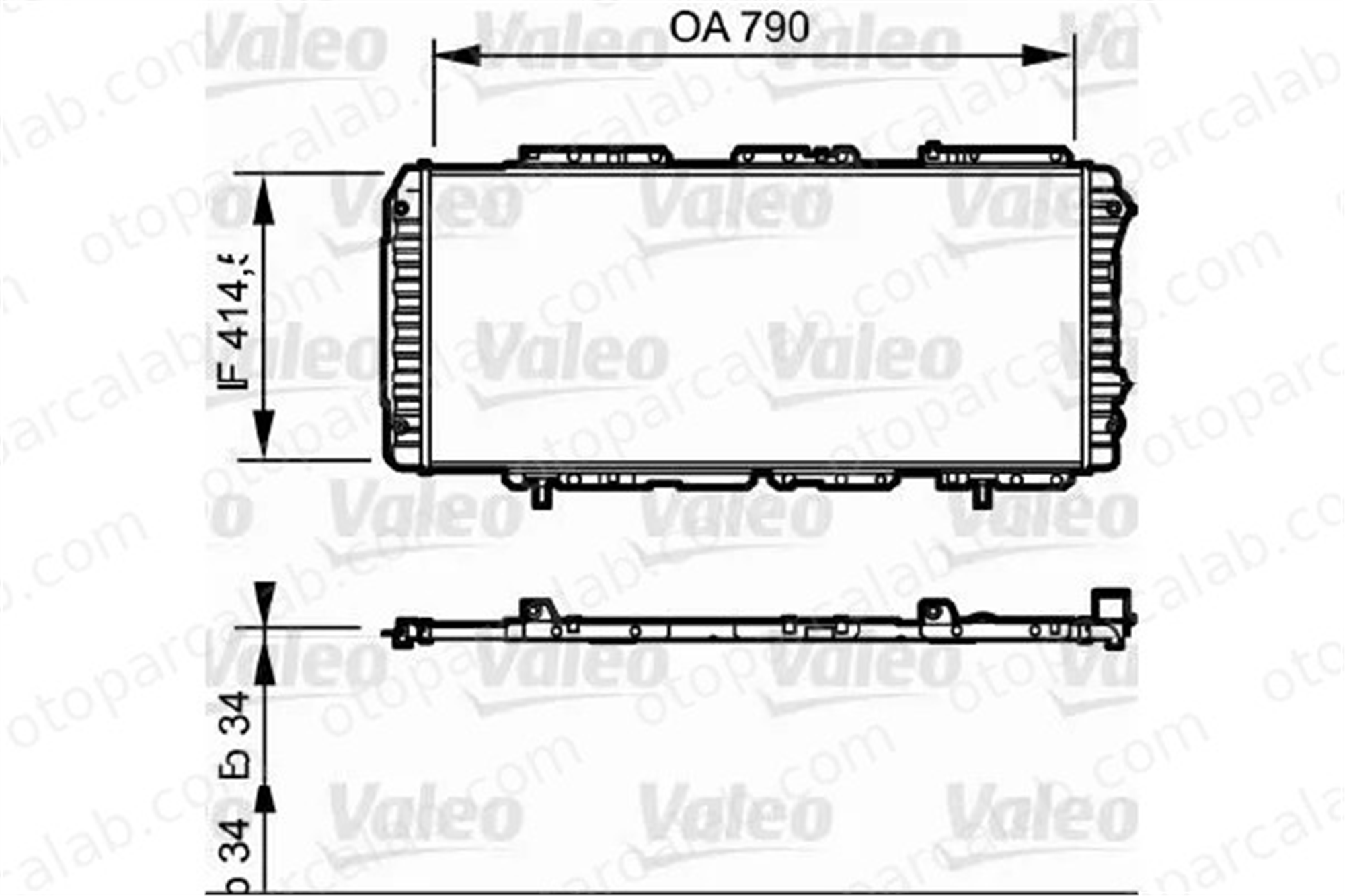 VALEO 731611 Su Radyatörü FIAT DUCATO Minibüs/Otobüs DUCATO Panelvan/Van 1330L5 1311003080
