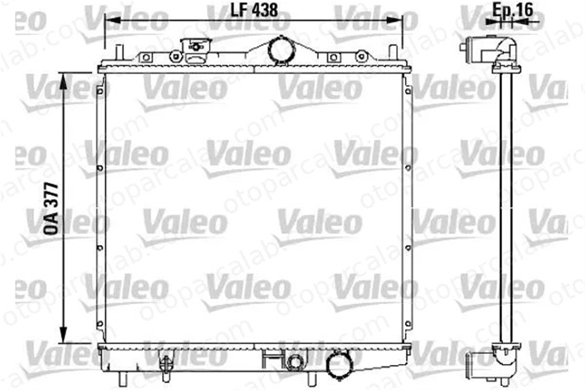 VALEO 731647 Su Radyatörü MITSUBISHI COLT IV LANCER IV MB660558 MB660596