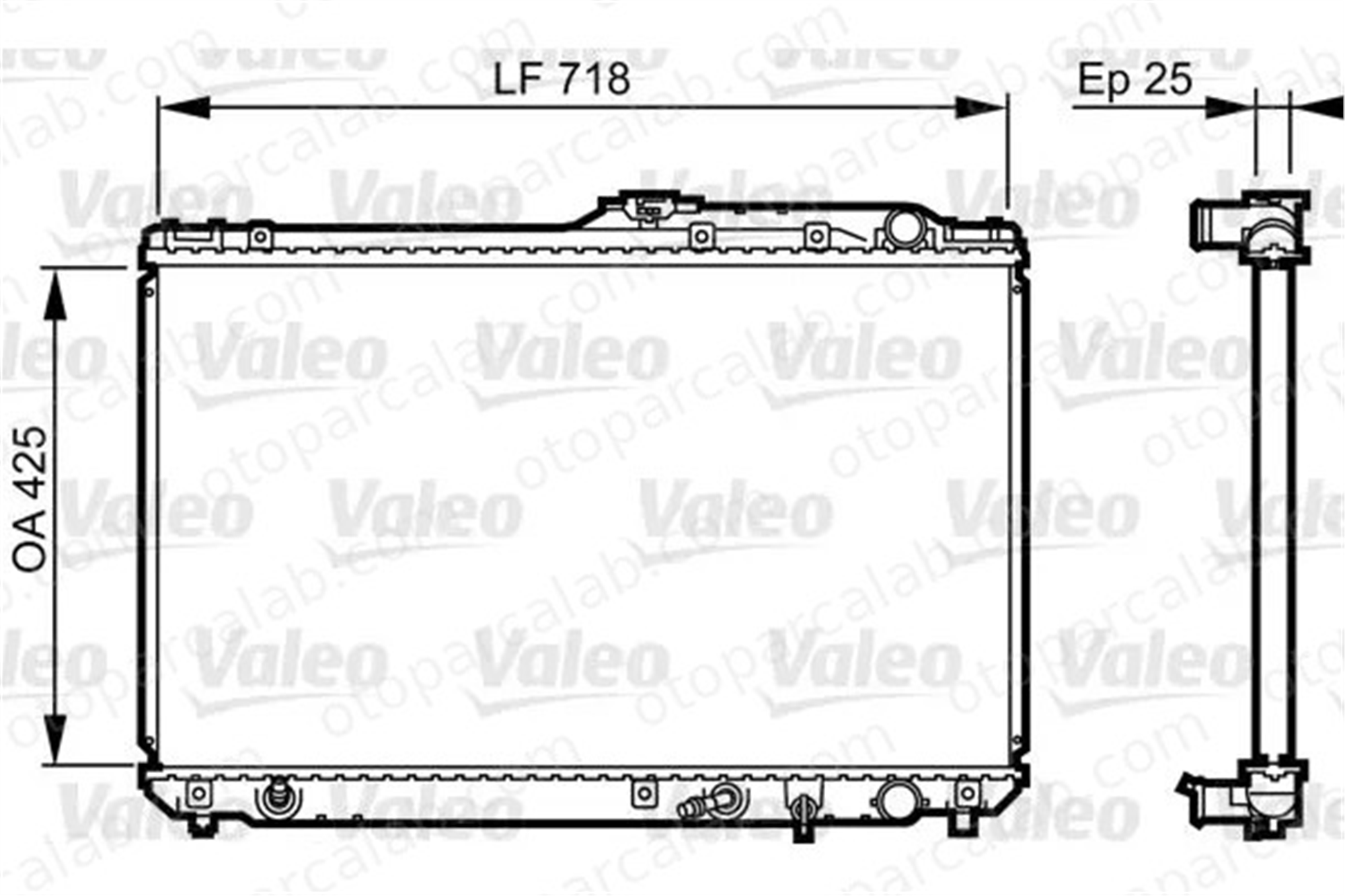 VALEO 731684 Su Radyatörü TOYOTA CAMRY CAMRY Station wagon 1640007040 1640007030