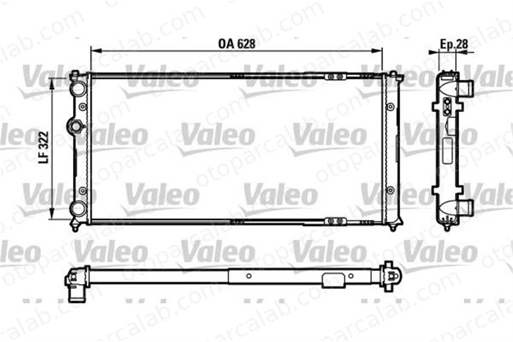 VALEO 731728 Su Radyatörü SEAT CORDOBA IBIZA II 6K0121253AC W06K0123AC