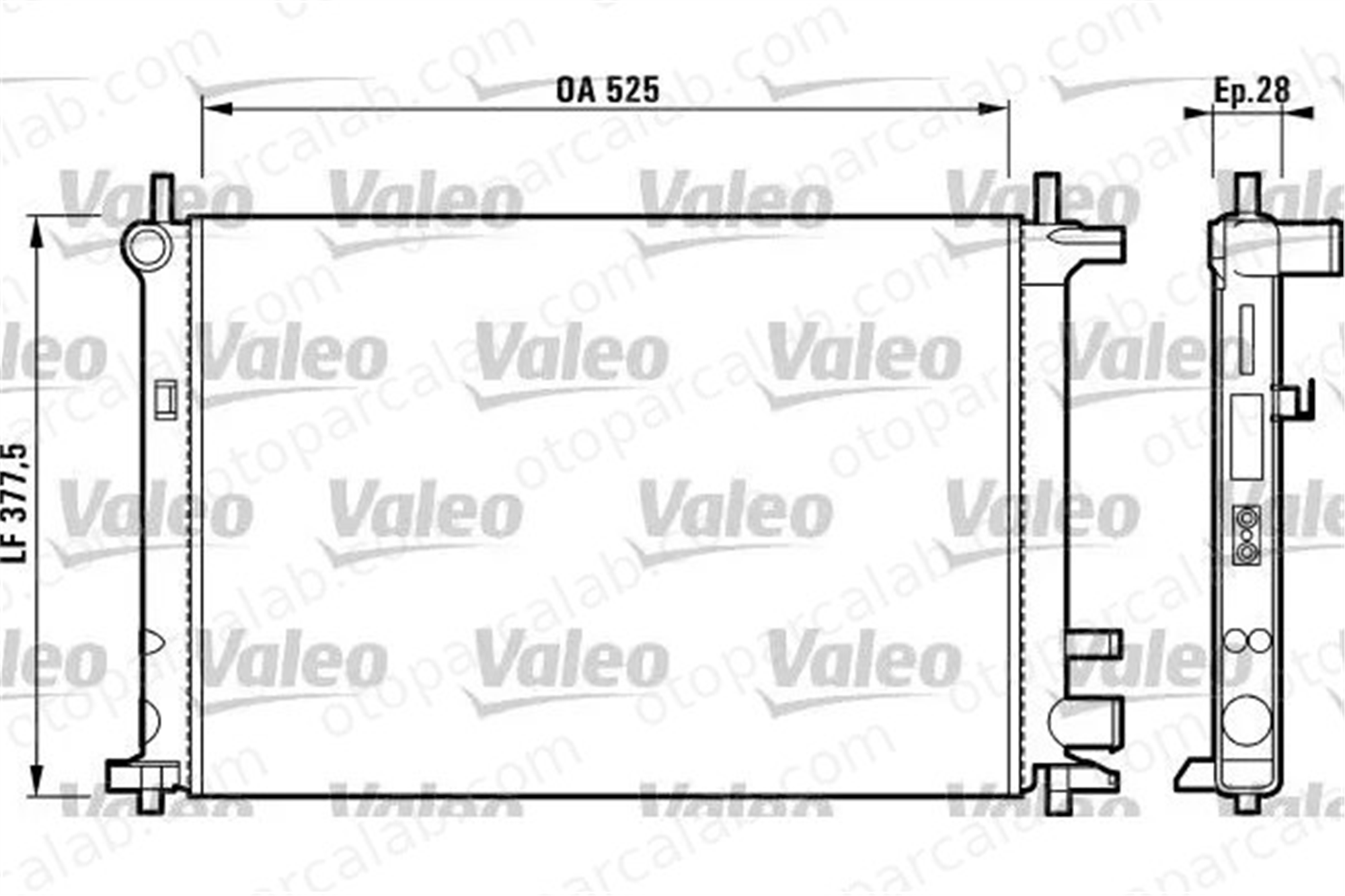 VALEO 731736 Su Radyatörü FORD PUMA FIESTA IV 2531022005 1001859