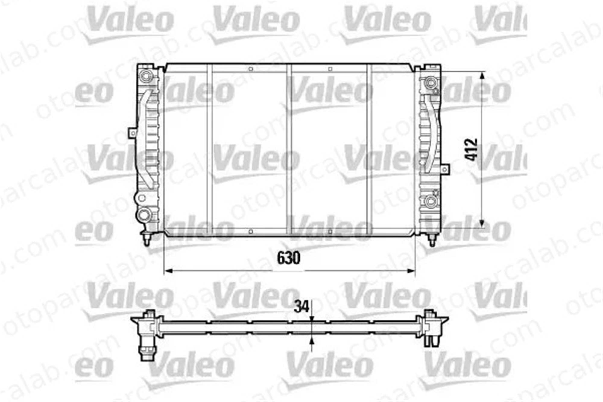 VALEO 731755 Su Radyatörü VW PASSAT B5 AUDI A4 B5 Avant 8D0121251BC 4B0121251T