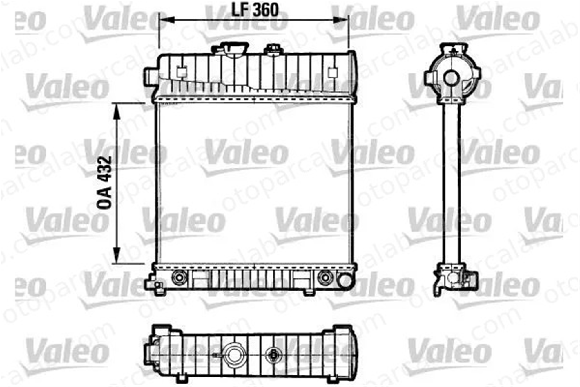 VALEO 731804 Su Radyatörü MERCEDES-BENZ C-SERISI C-SERISI T-Model 51983485 2025002603