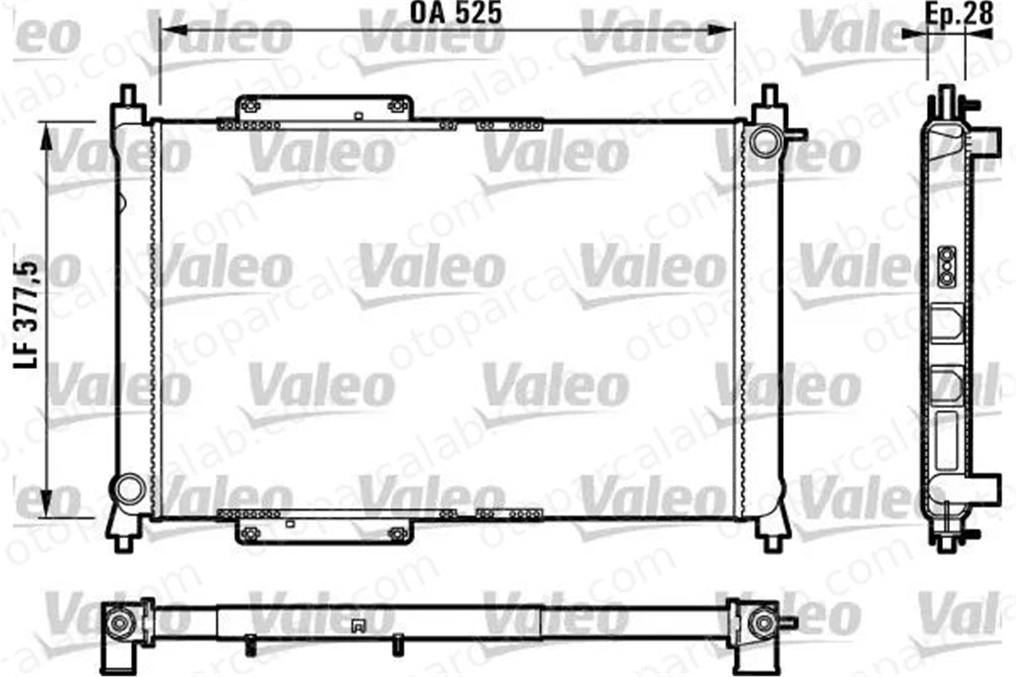 VALEO 731816 Su Radyatörü ROVER 25 I Hatchback 200 II Hatchback GRD931 PCC104670