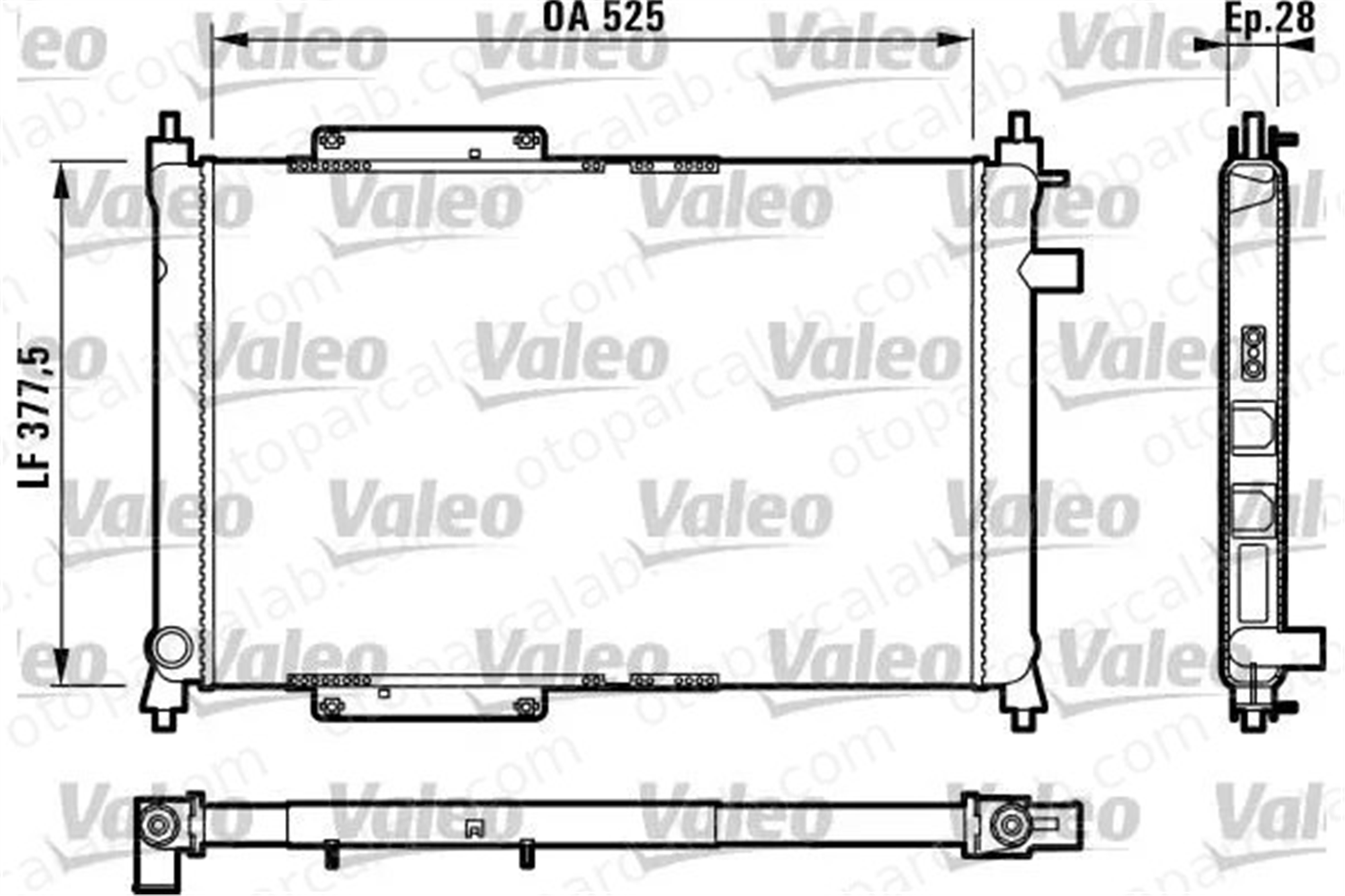 VALEO 731818 Su Radyatörü ROVER 25 I Hatchback 200 II Hatchback GRD1074 PCC001610