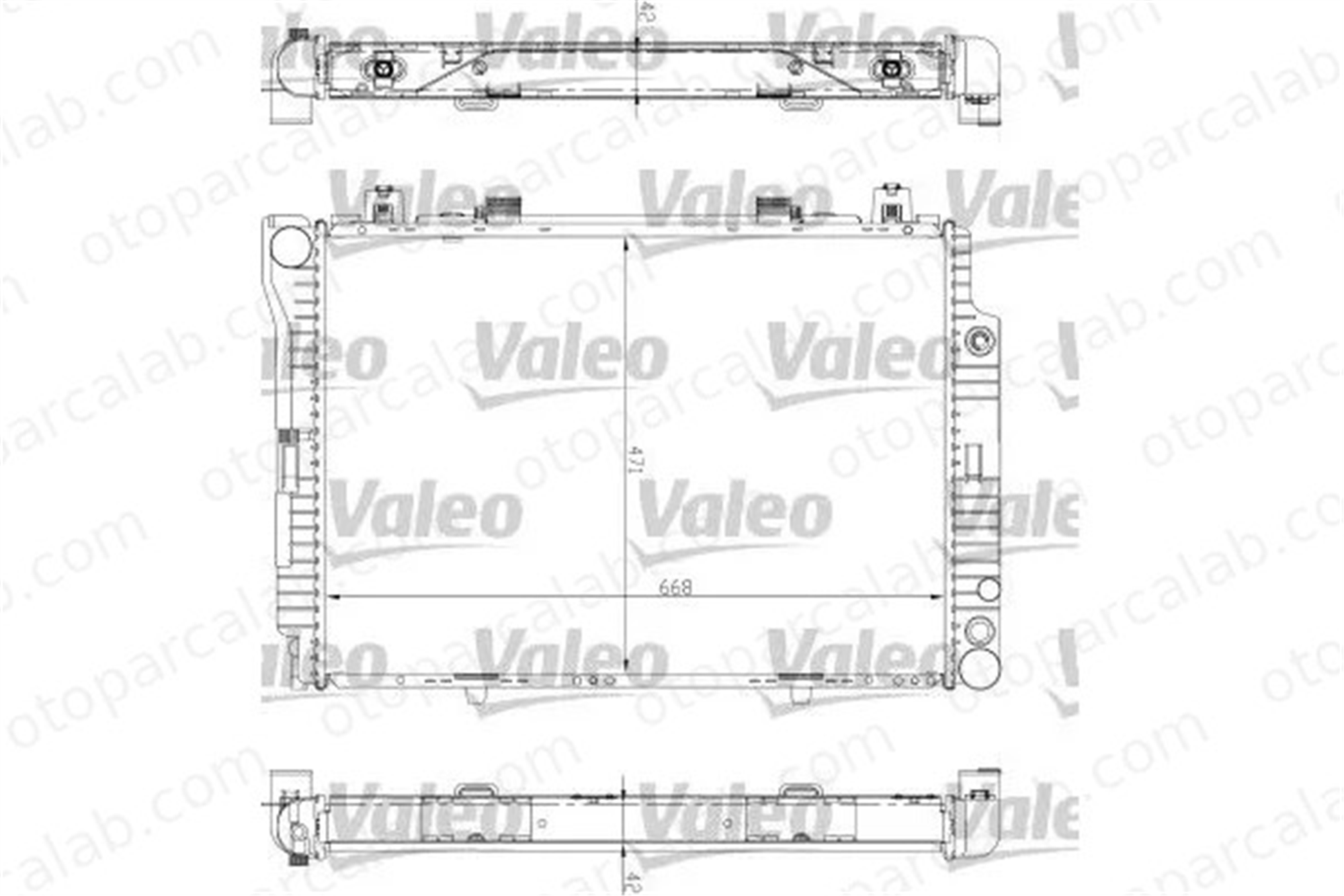 VALEO 732447 Su Radyatörü MERCEDES-BENZ S-SERISI 1405002203 1405001303