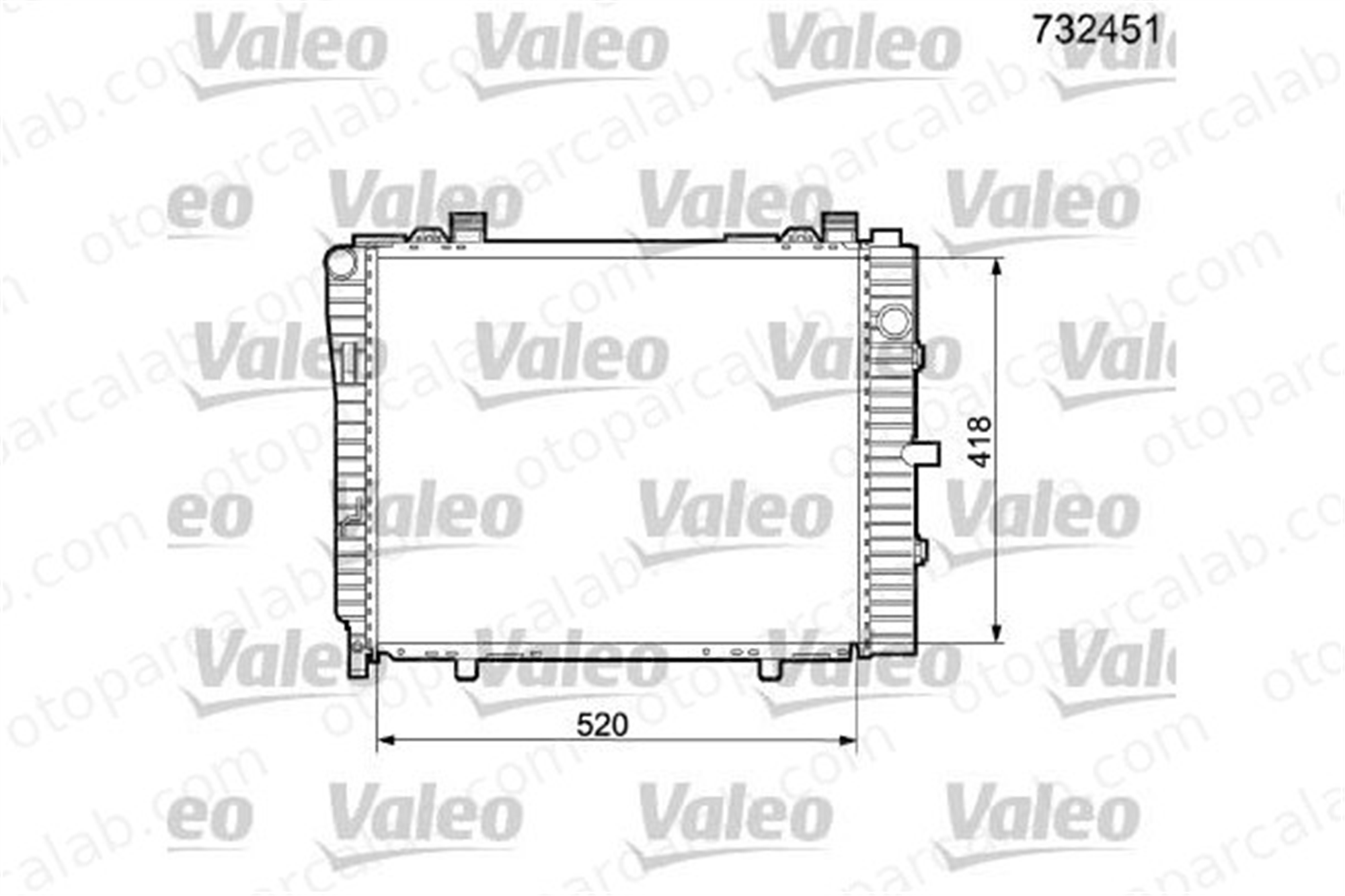 VALEO 732451 Su Radyatörü MERCEDES-BENZ CLK CLK Cabrio A2025005203 2025005103