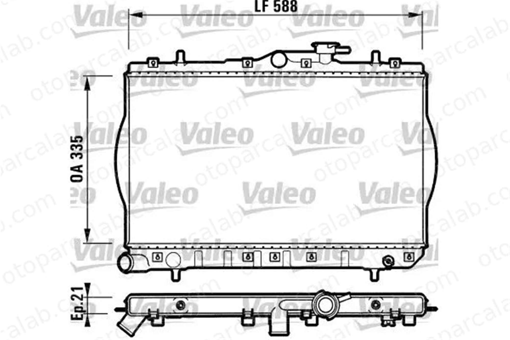 VALEO 732488 Su Radyatörü HYUNDAI ACCENT I ACCENT Sedan 4S6H8005CB 2531022005