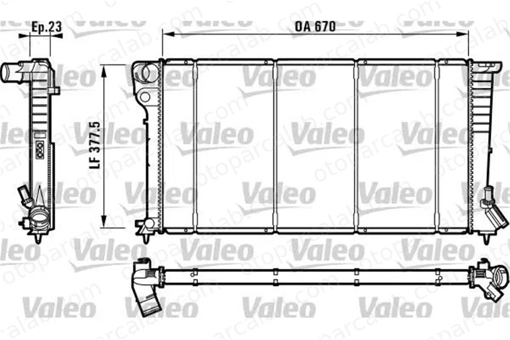 VALEO 732517 Su Radyatörü PEUGEOT 306 Hatchback 306 9627507480 1331Y8