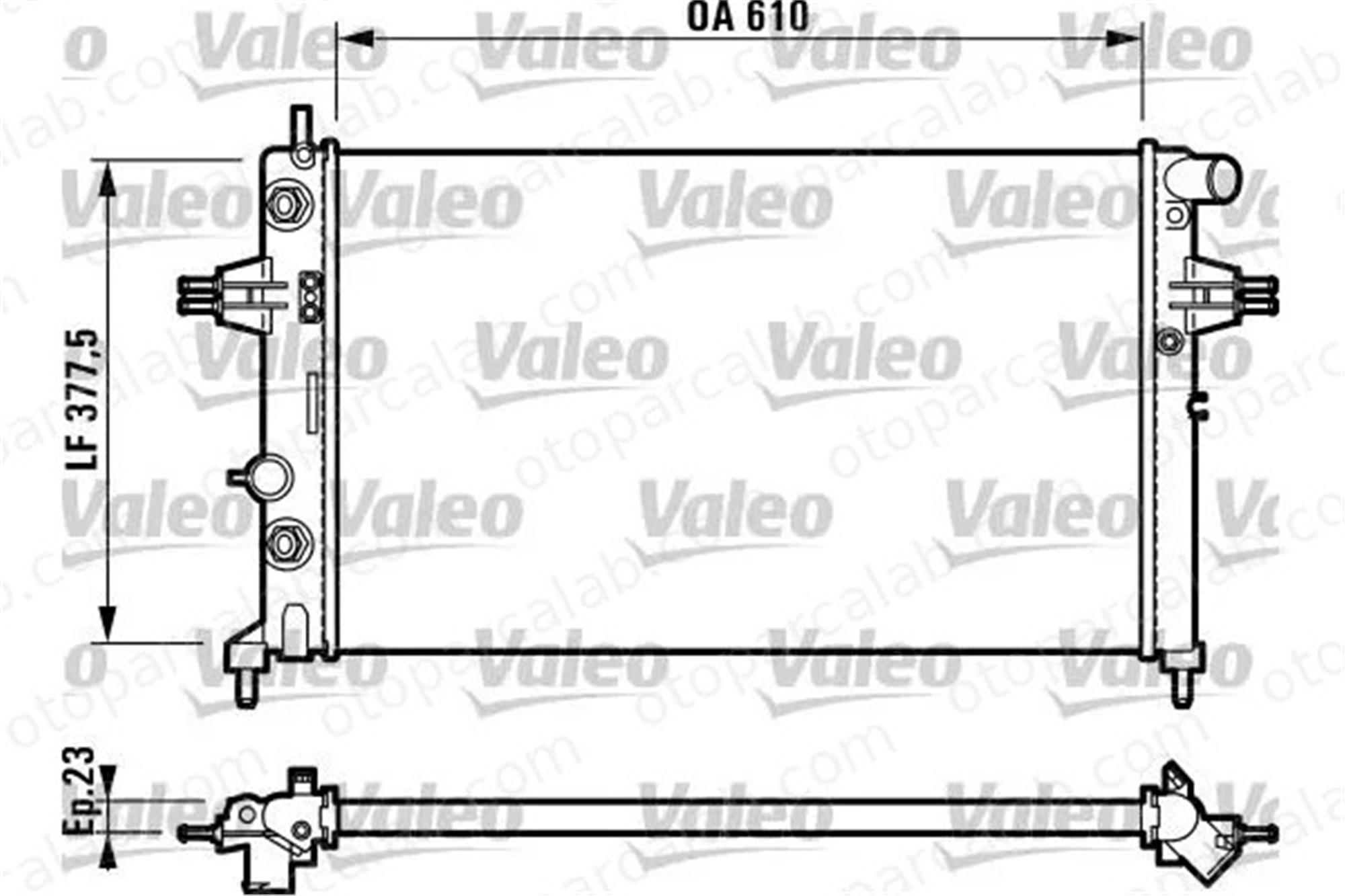 VALEO 732549 Su Radyatörü OPEL ASTRA G Station wagon ASTRA G Sedan 51983485 9119482