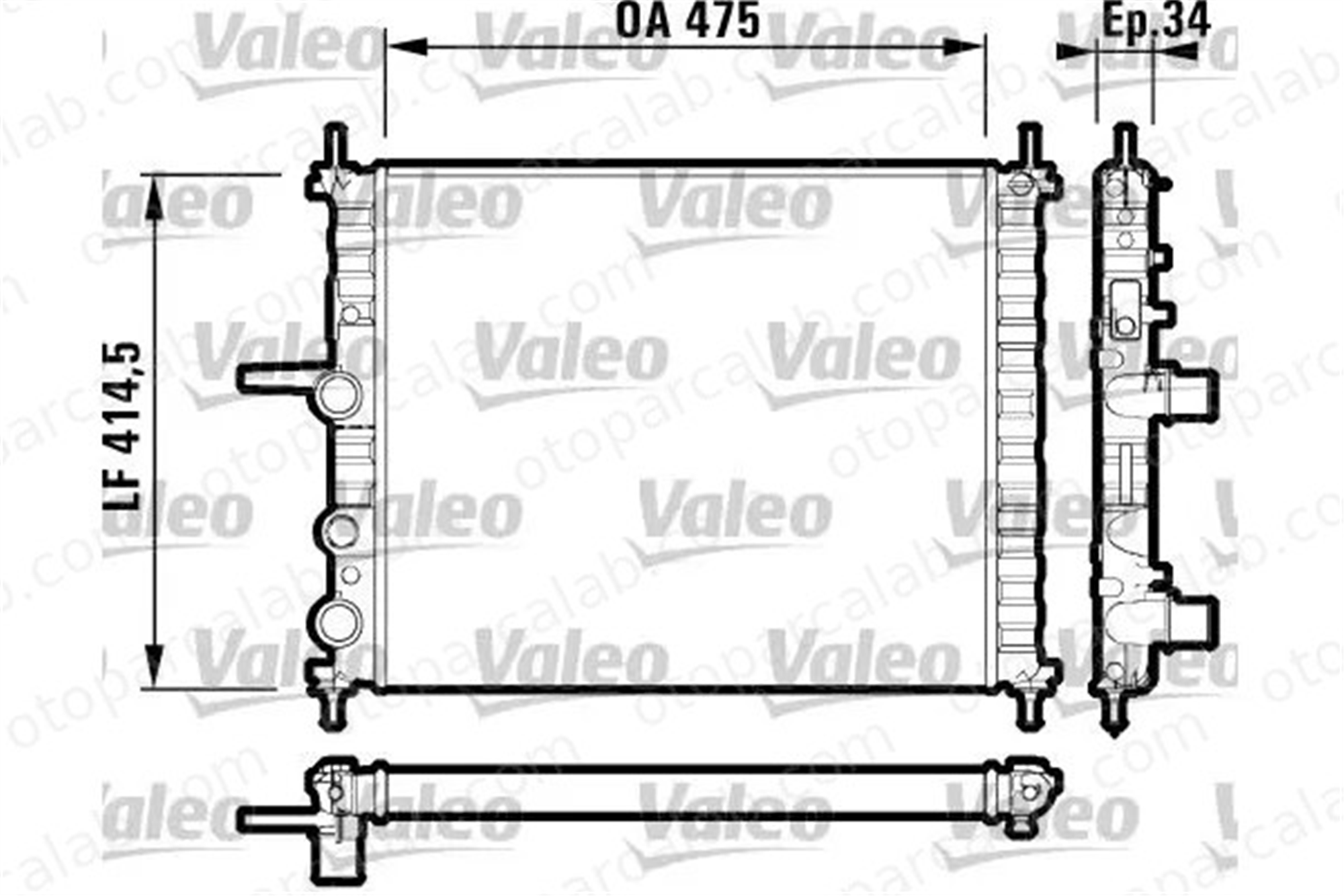 VALEO 732557 Su Radyatörü FIAT BRAVO I BRAVA 17118509175 46514942