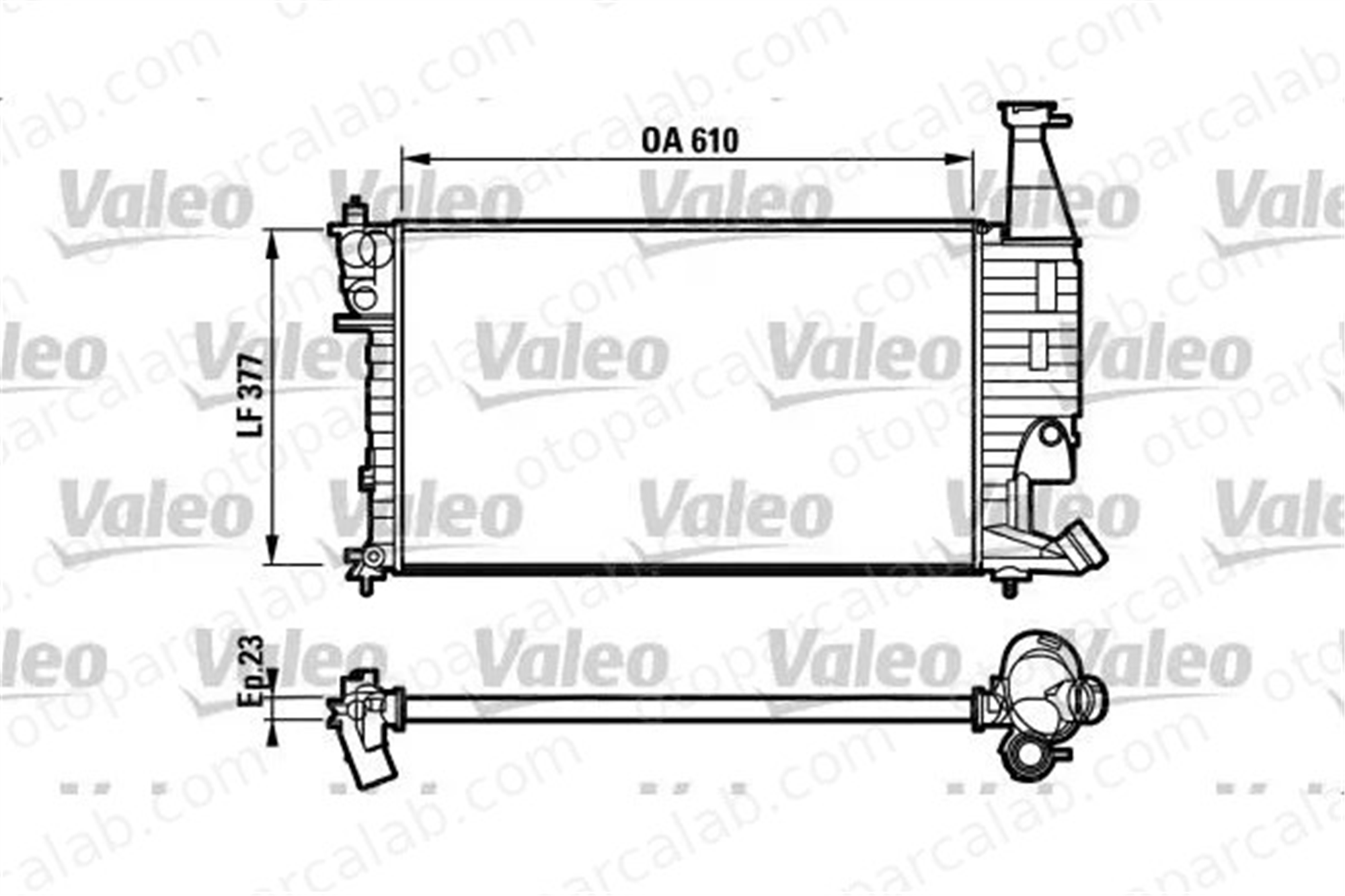 VALEO 732563 Su Radyatörü CITROËN BERLINGO / BERLINGO FIRST Kasa/büyük limuzin PEUGEOT PARTNER Kasa/büyük limuzin 133047 1331AS