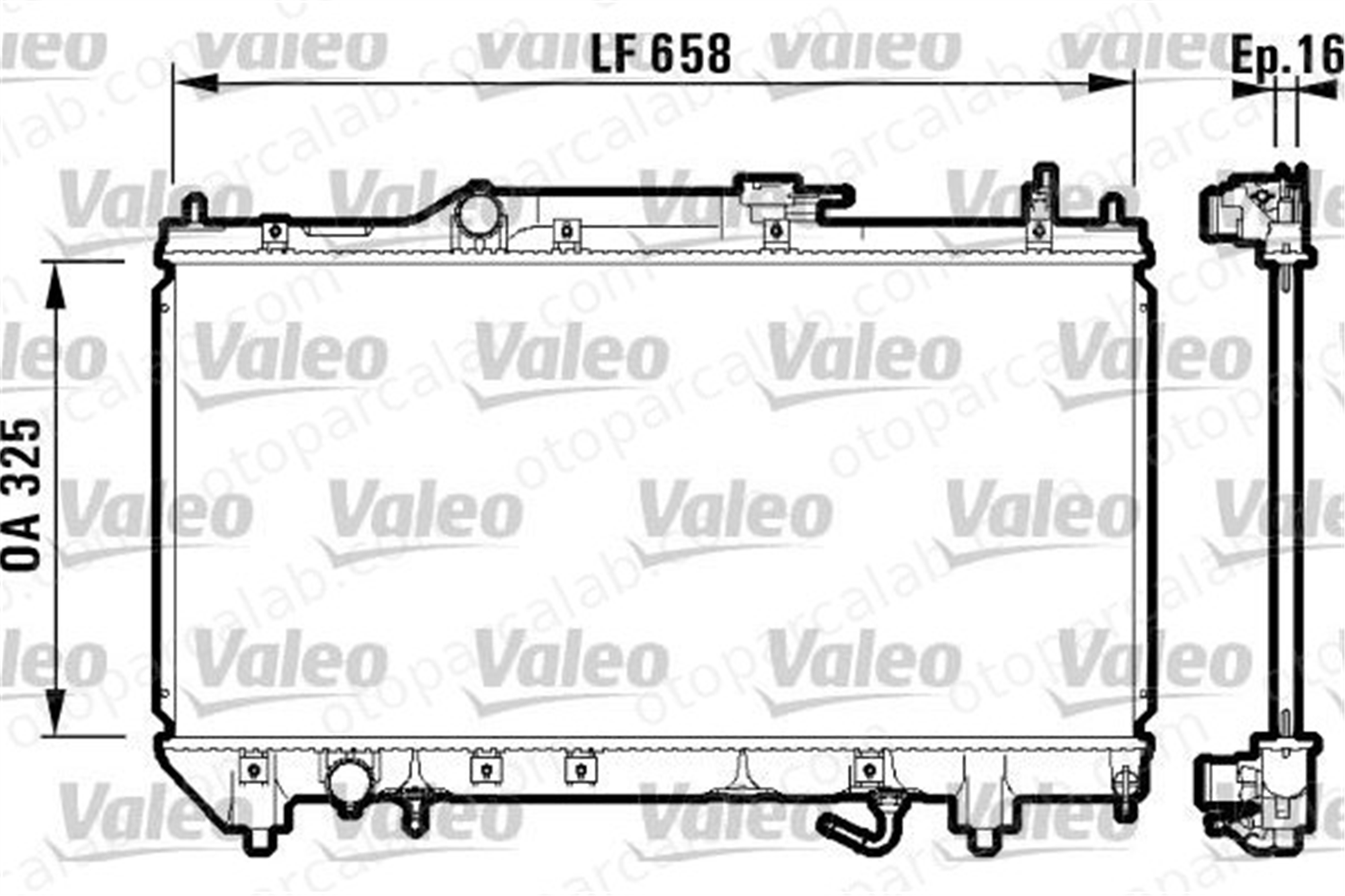 VALEO 732753 Su Radyatörü TOYOTA AVENSIS AVENSIS Liftback 1640002280