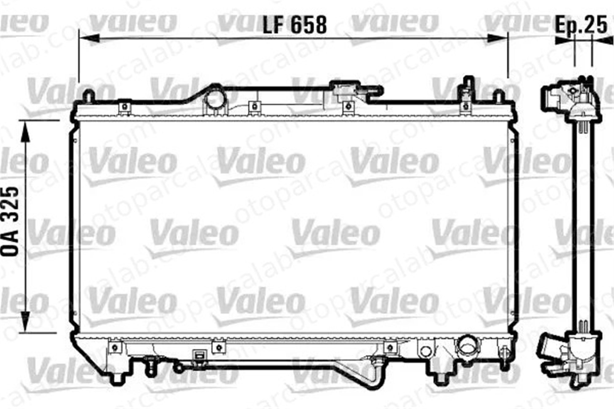 VALEO 732754 Su Radyatörü TOYOTA AVENSIS AVENSIS Liftback 1640003190 16400