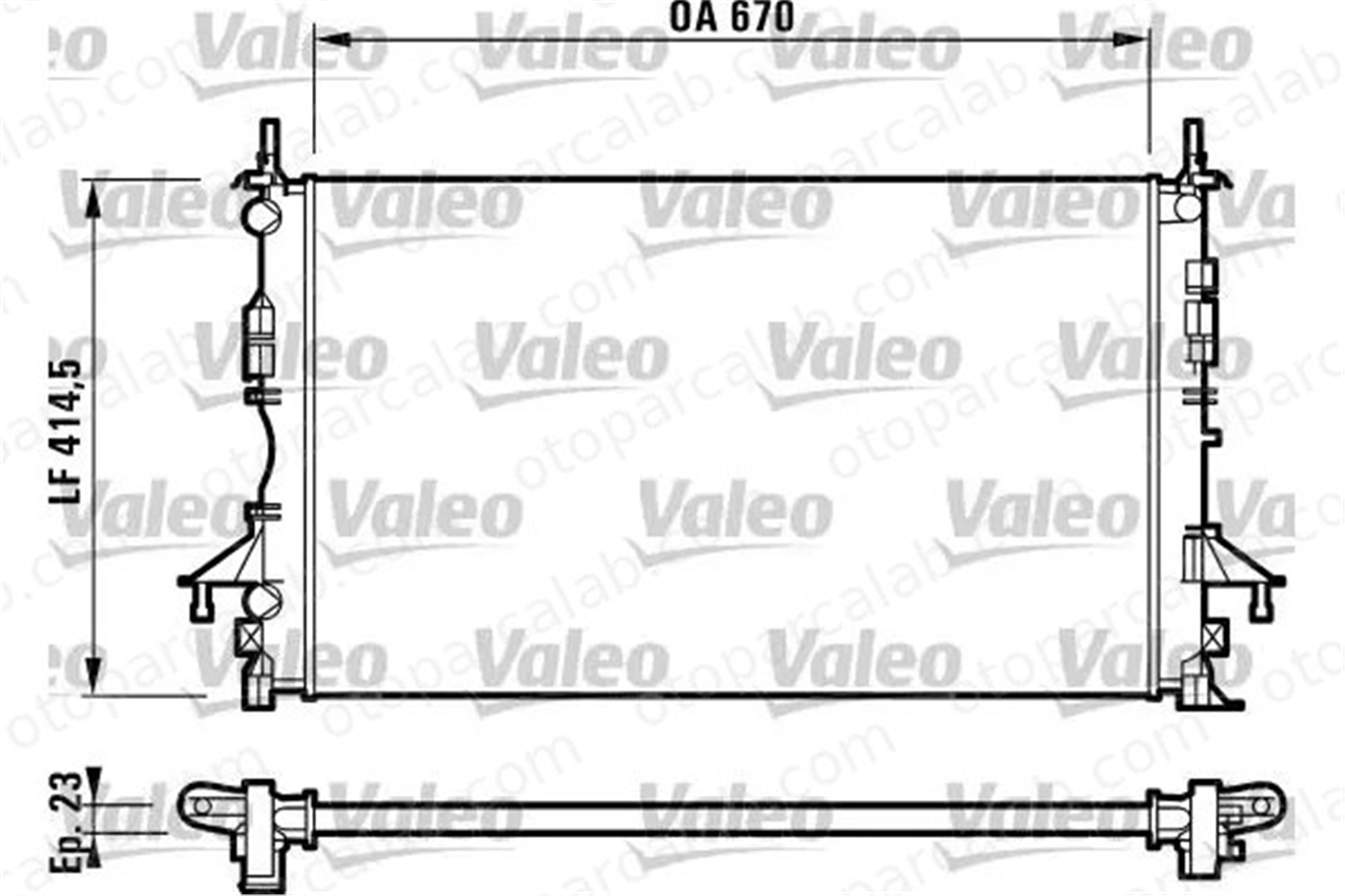 VALEO 732827 Su Radyatörü RENAULT LAGUNA II Grandtour LAGUNA II 2131034121 7711134656