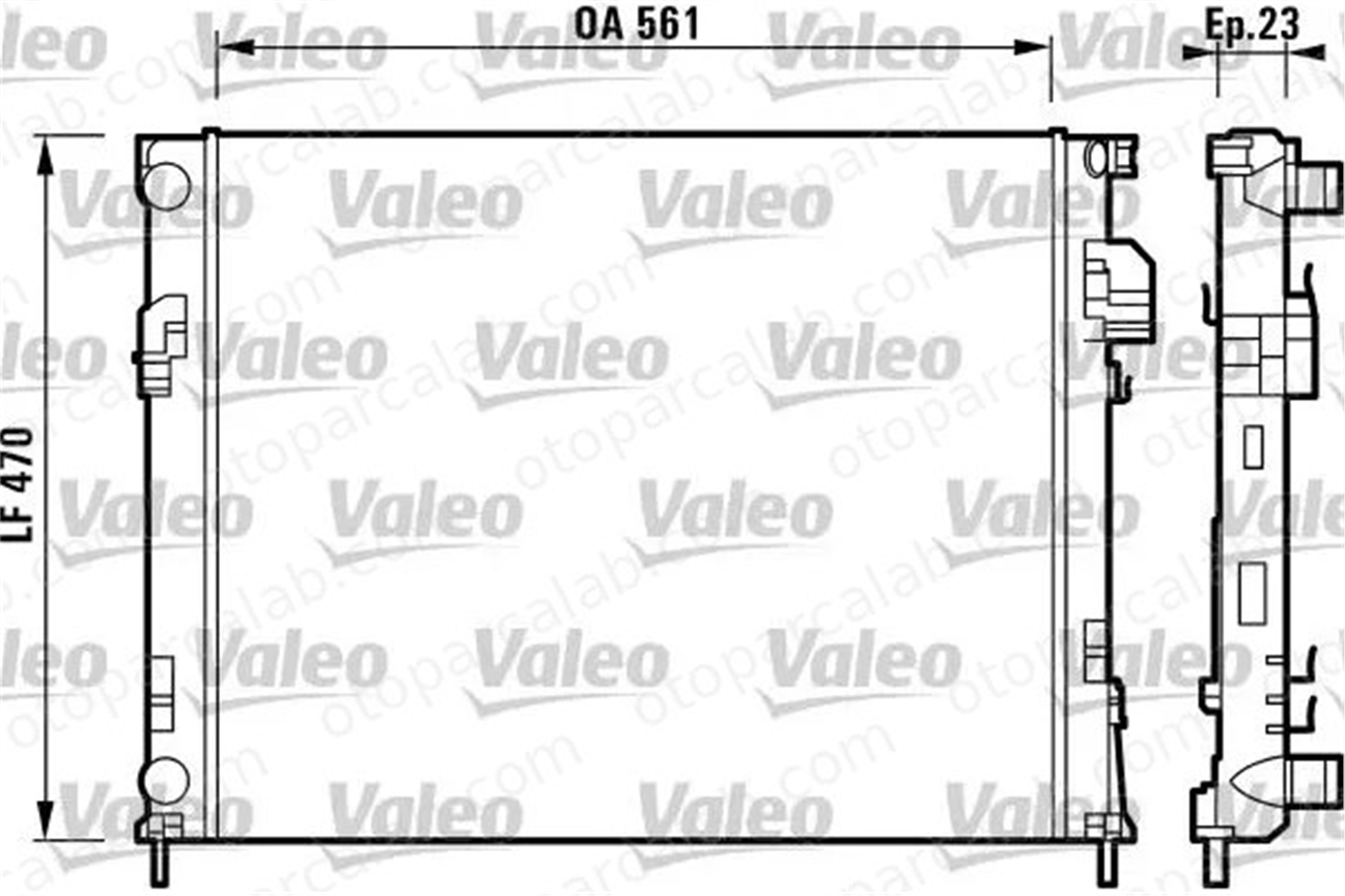 VALEO 732853 Su Radyatörü NISSAN PRIMASTAR Panelvan/Van RENAULT TRAFIC II Panelvan/Van 1300244 2140000QAN