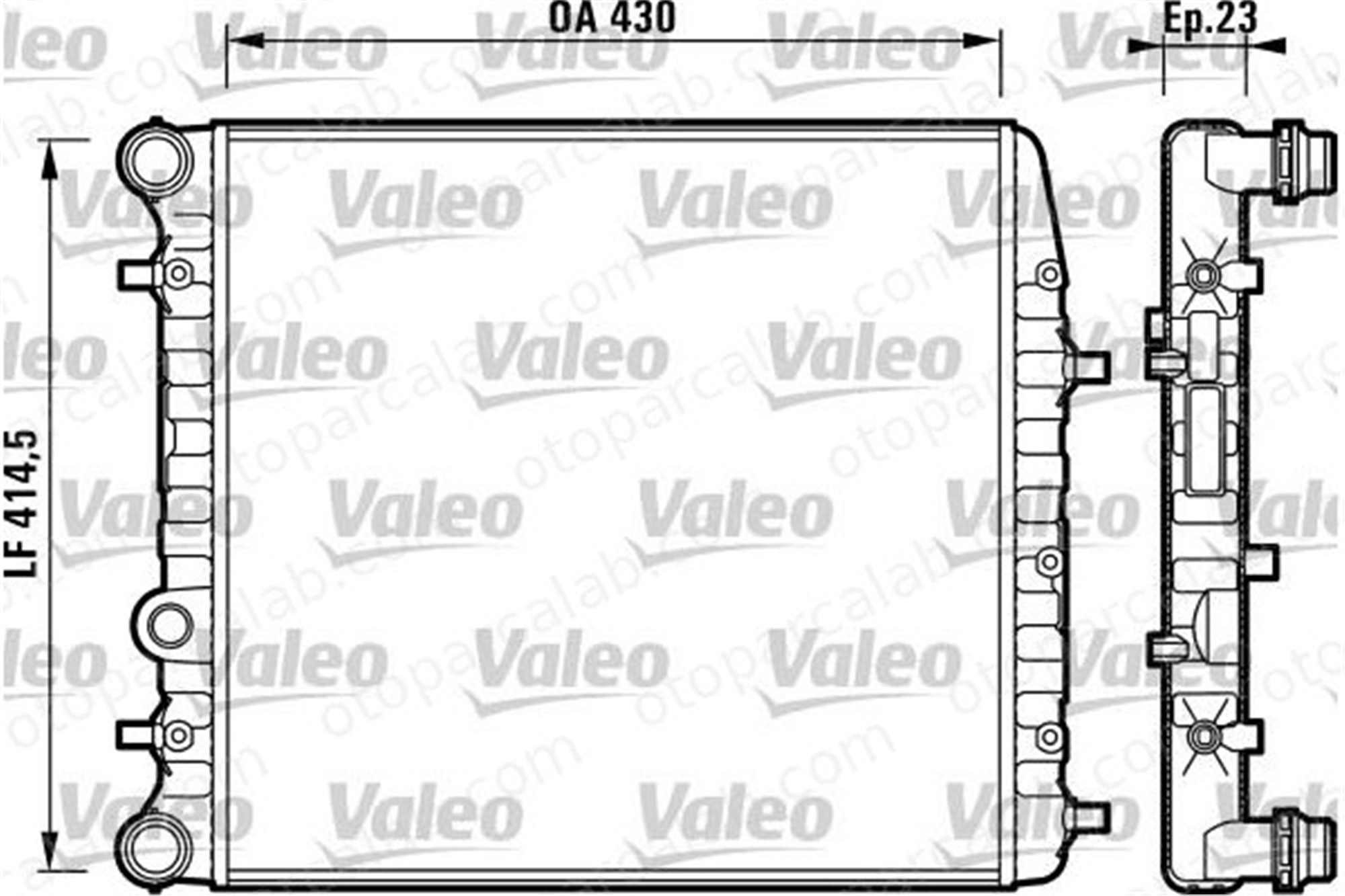 VALEO 732863 Su Radyatörü VW POLO SKODA FABIA I Combi 51887898 6Q0121253AE