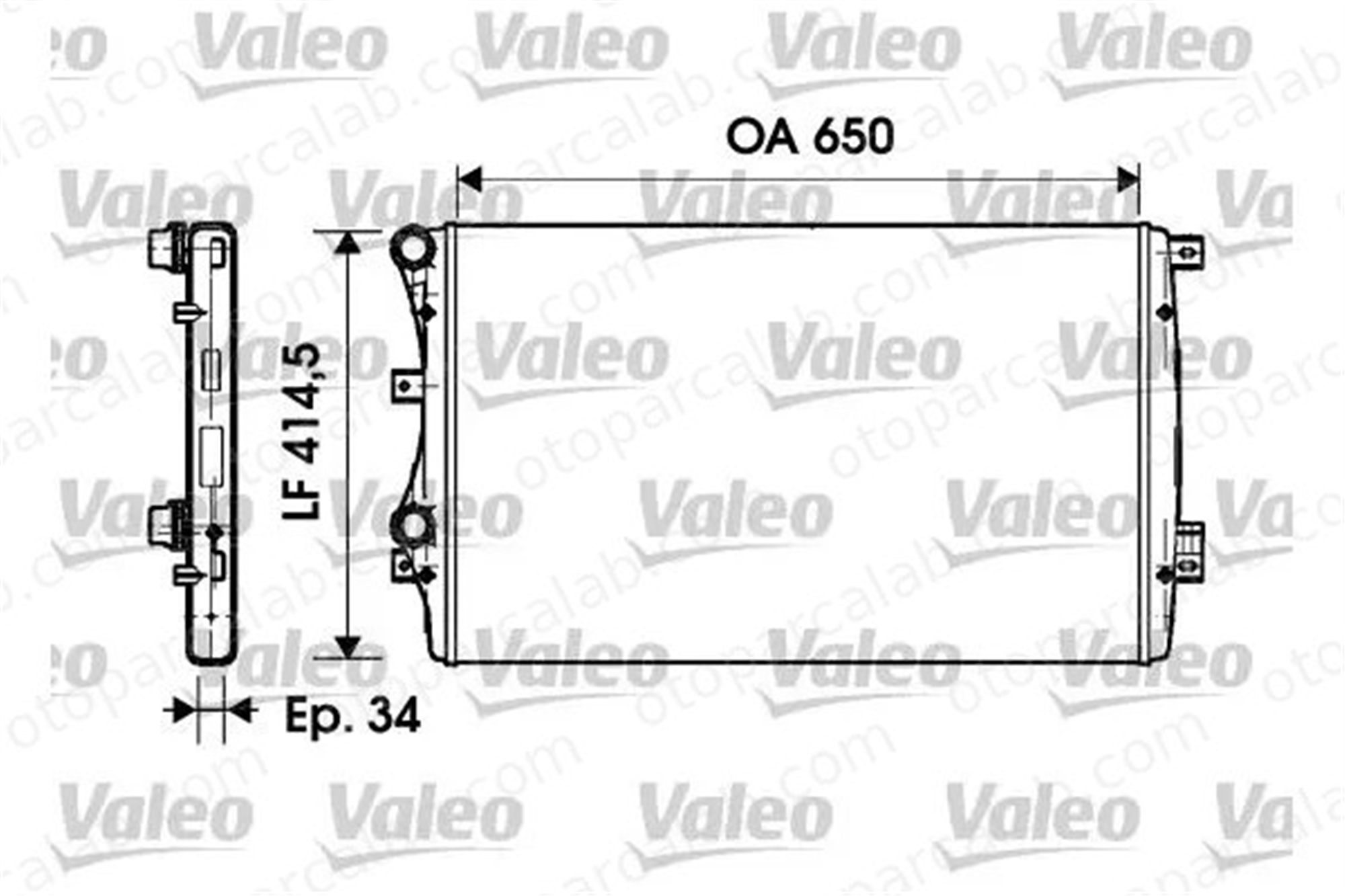 VALEO 732872 Su Radyatörü VW TOURAN SKODA YETI 5K0121253H 1K0121251AA