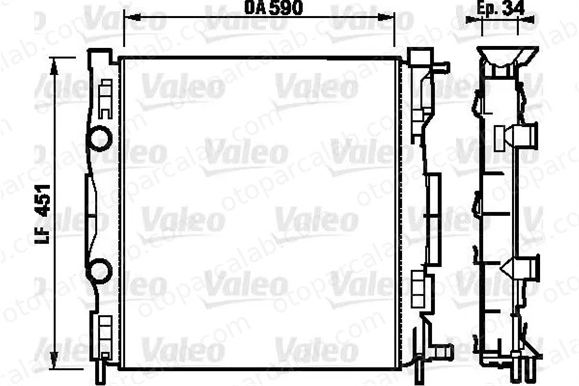 VALEO 732874 Su Radyatörü FORD FOCUS III FOCUS III Sedan CV618005VC 1766348