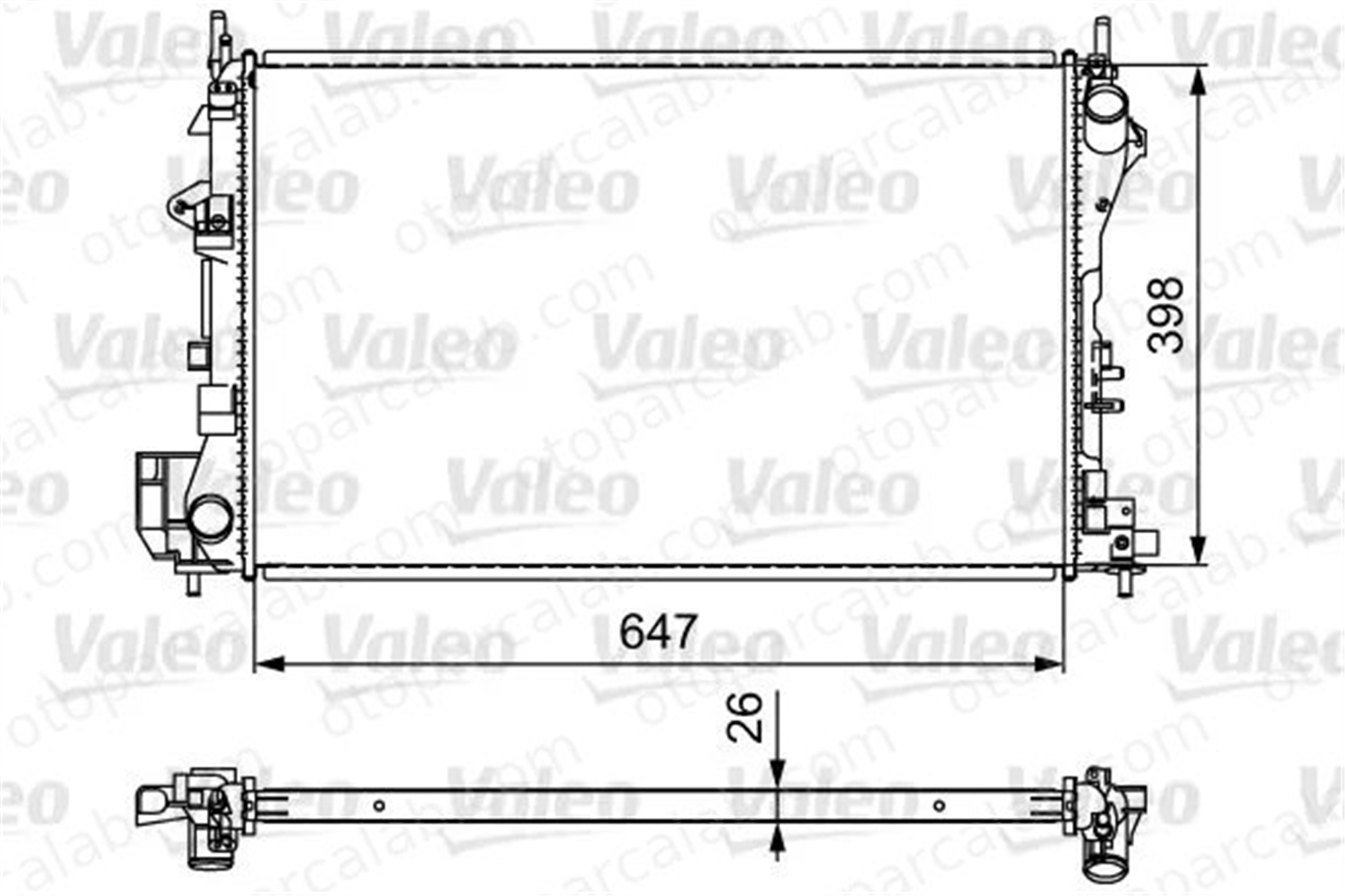VALEO 732877 Su Radyatörü SAAB 9-3 Station wagon 9-3 MB356527 MB660472