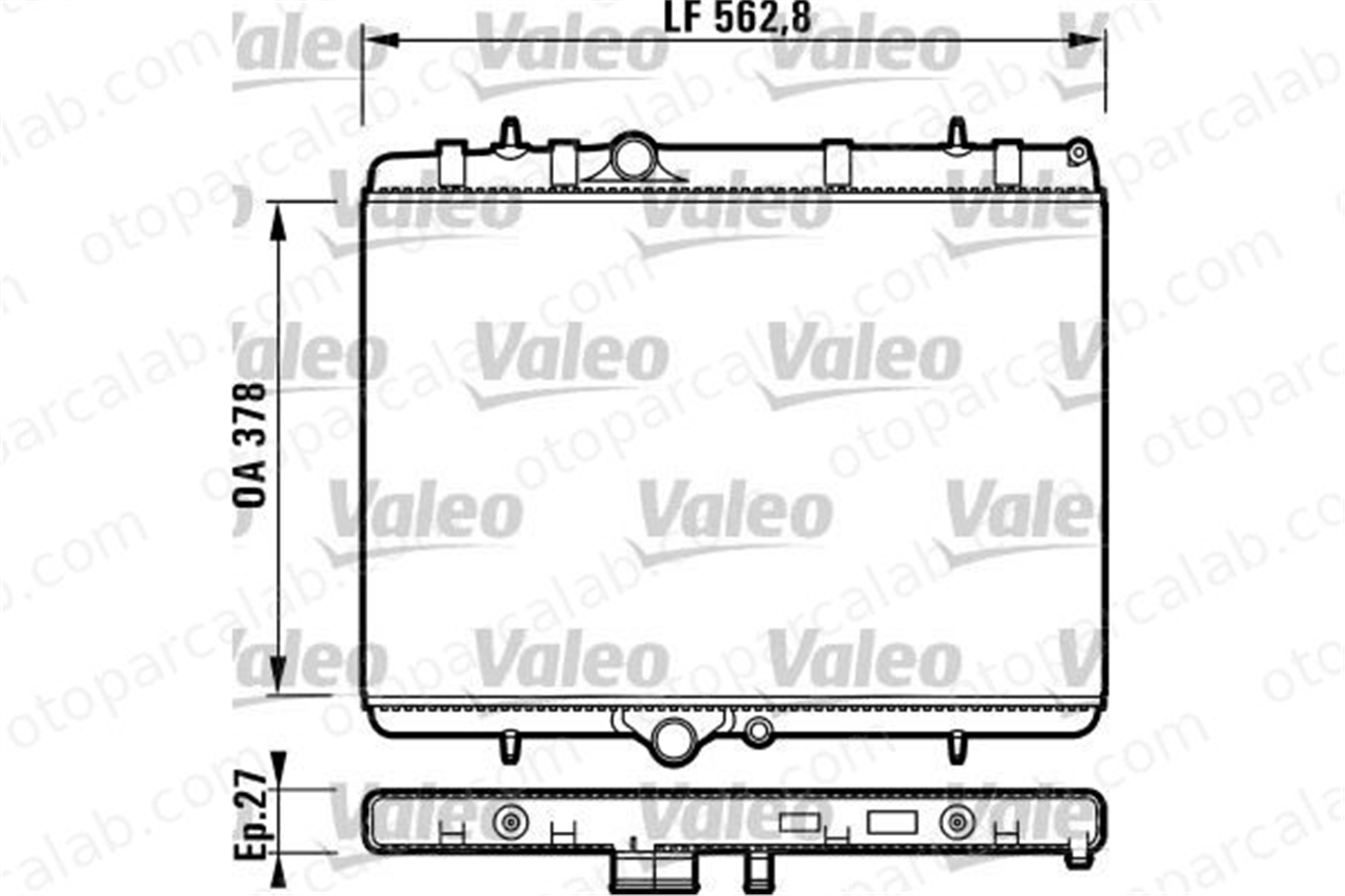 VALEO 732894 Su Radyatörü CITROËN C4 I PEUGEOT 307 1330W2 1330A2