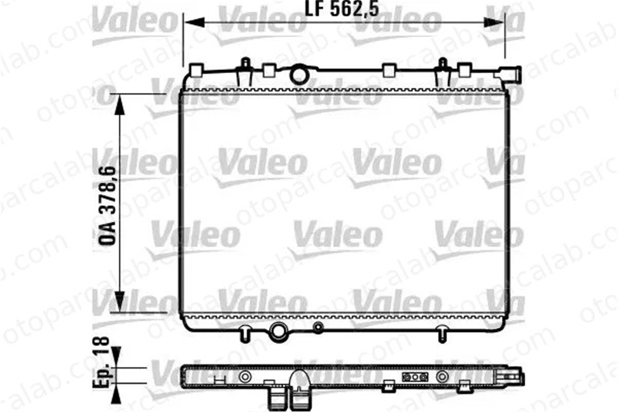 VALEO 732904 Su Radyatörü PEUGEOT 206 Hatchback 206 SW 94AT8005BA 1330G0