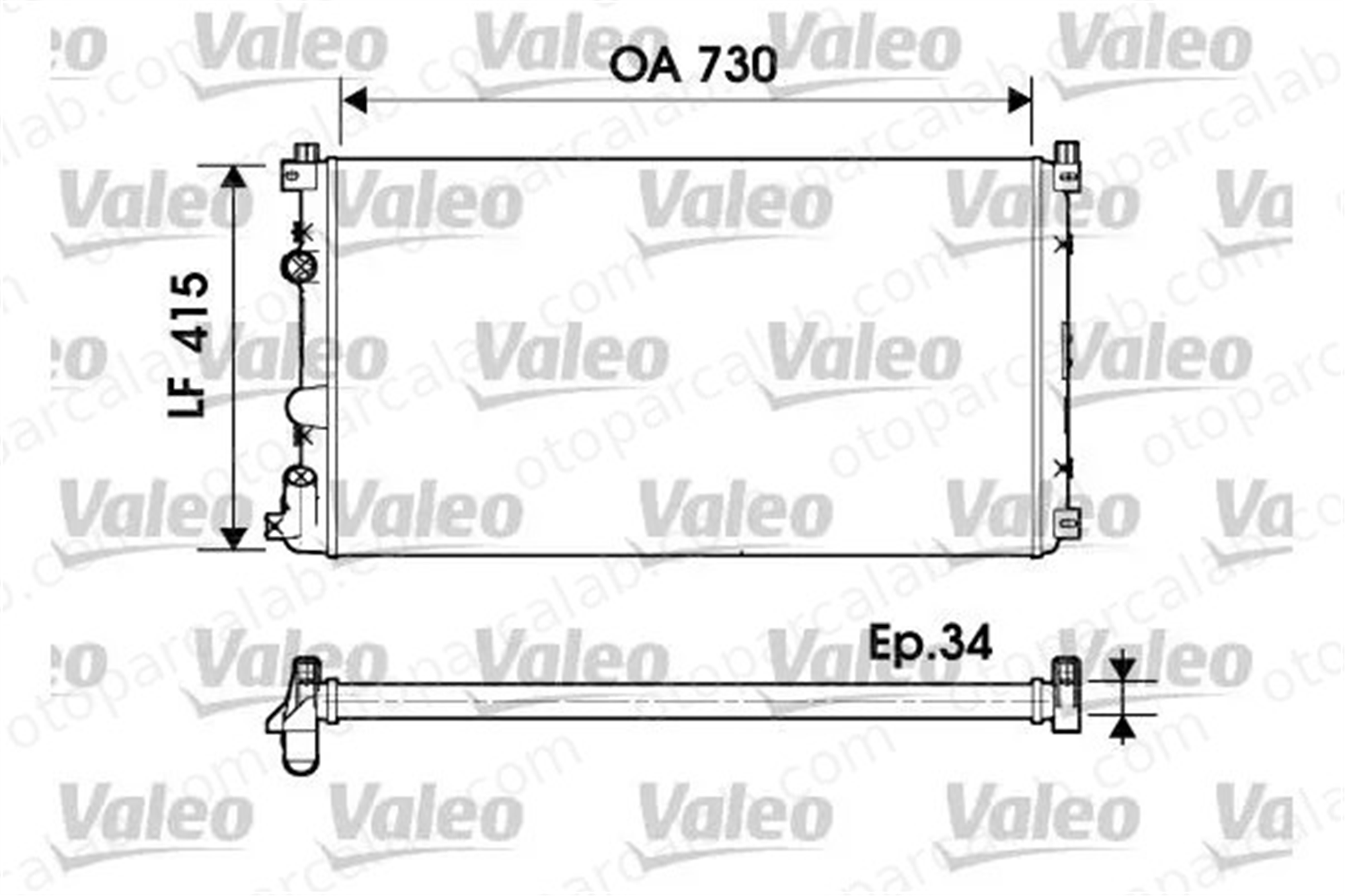 VALEO 732918 Su Radyatörü RENAULT MASTER II Panelvan/Van NISSAN INTERSTAR Minibüs/Otobüs 7701057119 2140000Q0H