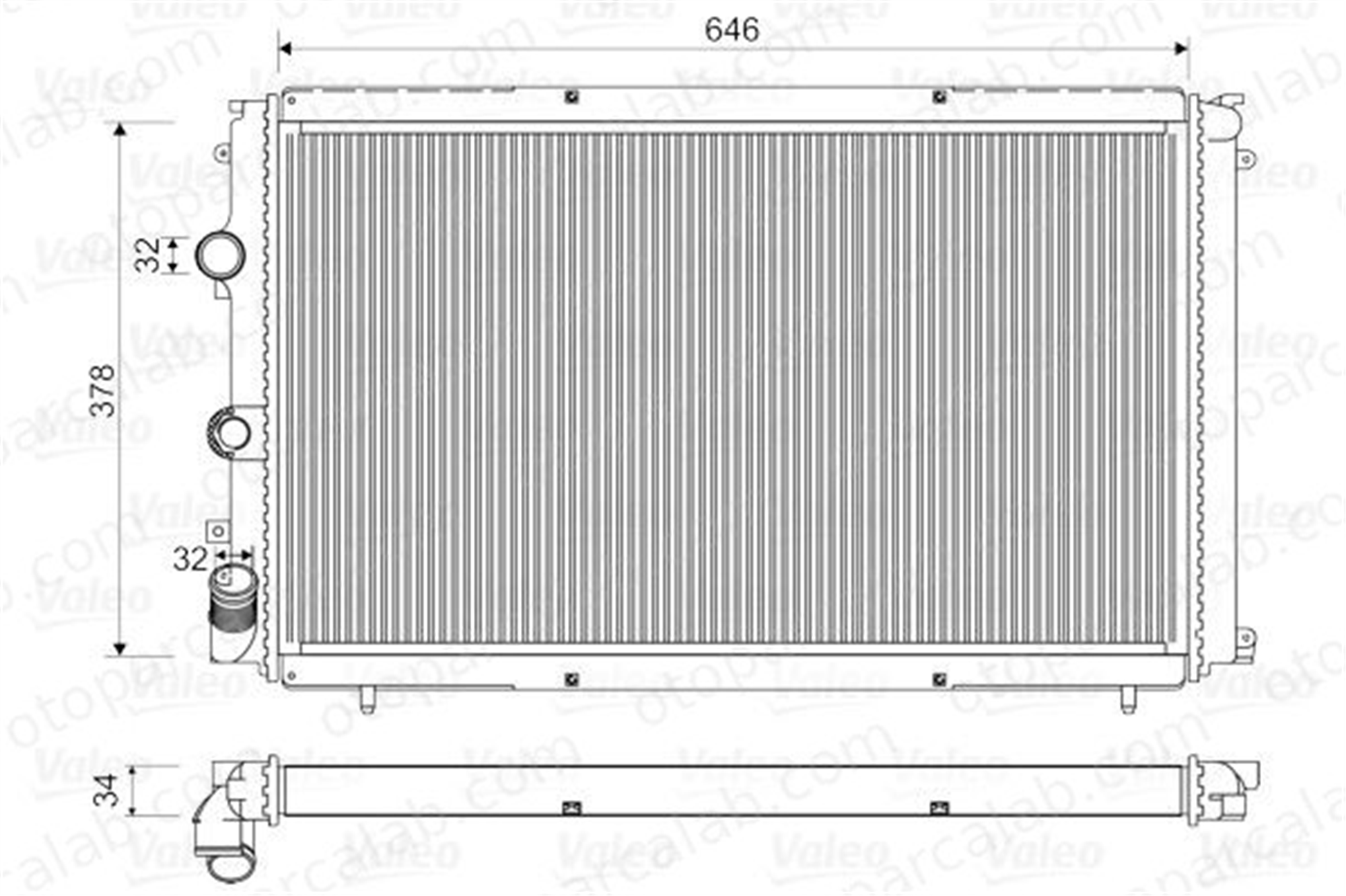 VALEO 732940 Su Radyatörü OPEL ARENA Panelvan/Van ARENA Combi 4400916 7700310123