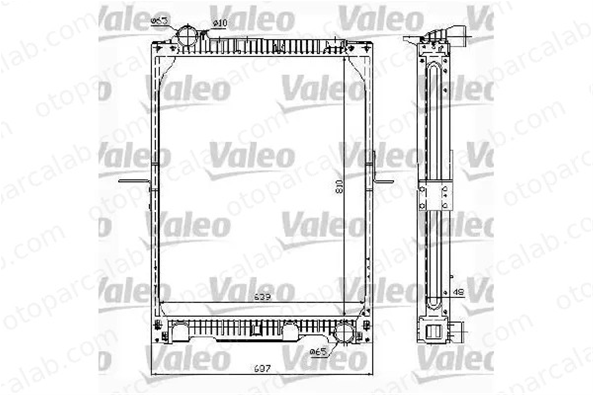 VALEO 732987 Su Radyatörü MERCEDES-BENZ AROCS ACTROS MP4 / MP5 6524014101 6525012401