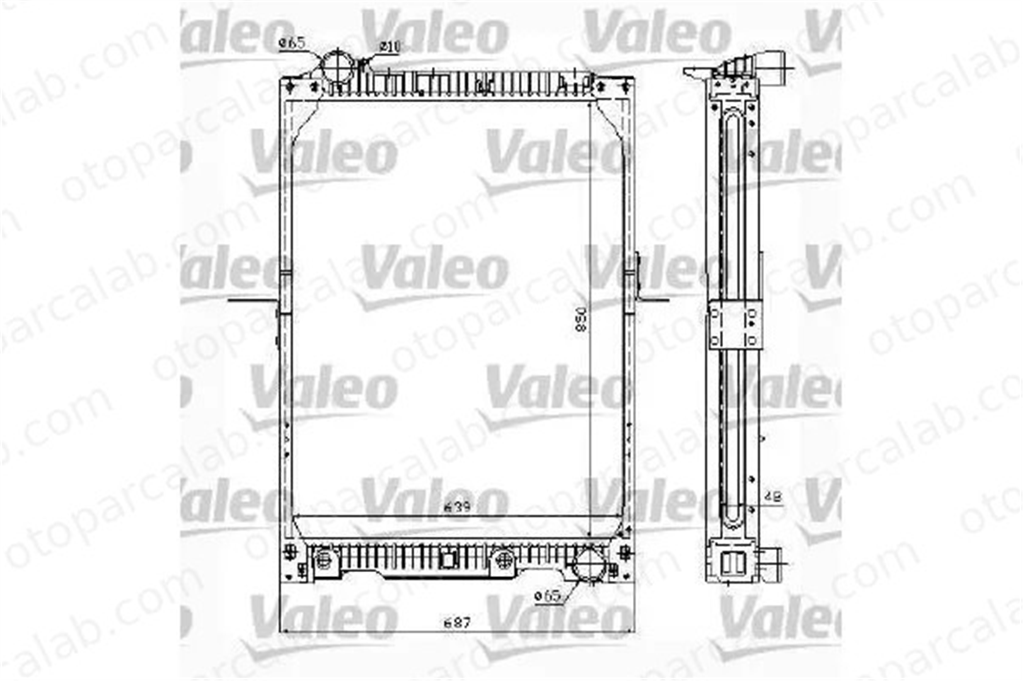 VALEO 732996 Su Radyatörü MERCEDES-BENZ AROCS ACTROS MP4 / MP5 A6525016901 6525013001