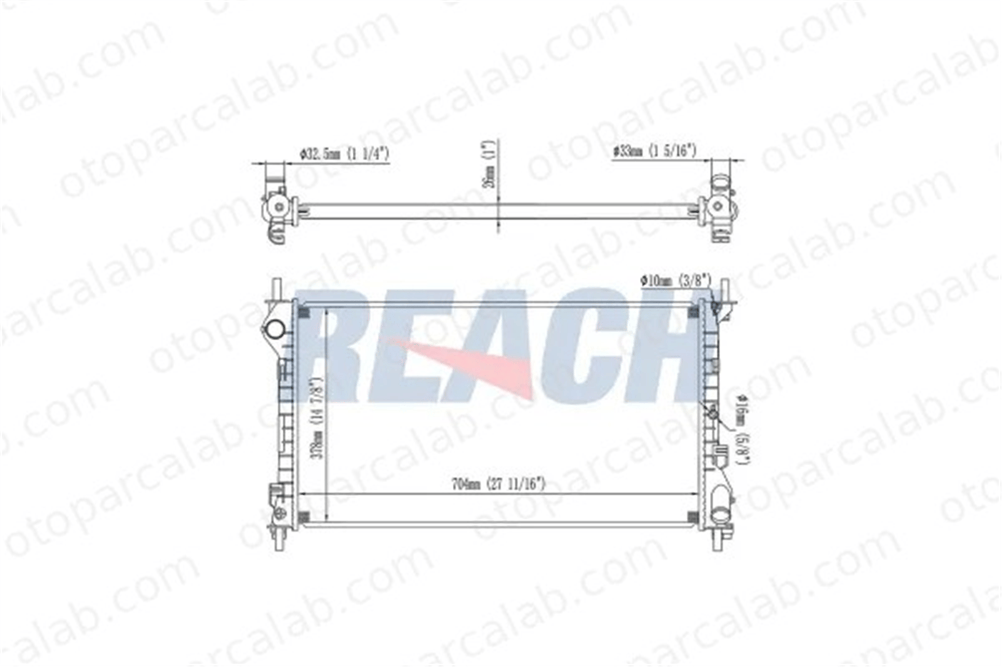VALEO 733111 Su Radyatörü FORD TOURNEO CONNECT TRANSIT CONNECT 4T168005GA 8T168005BB